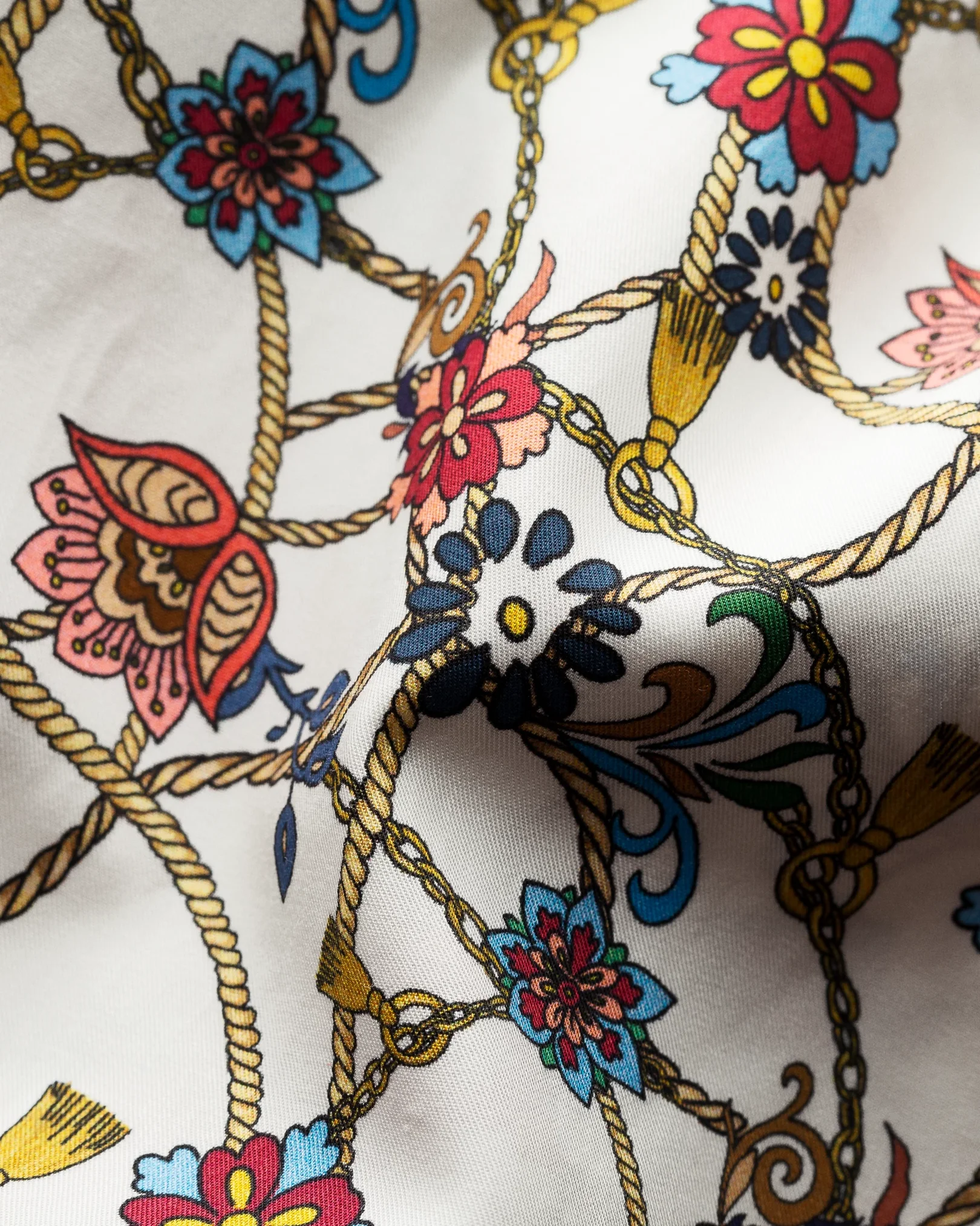 Eton - white chandelier print fine twill shirt