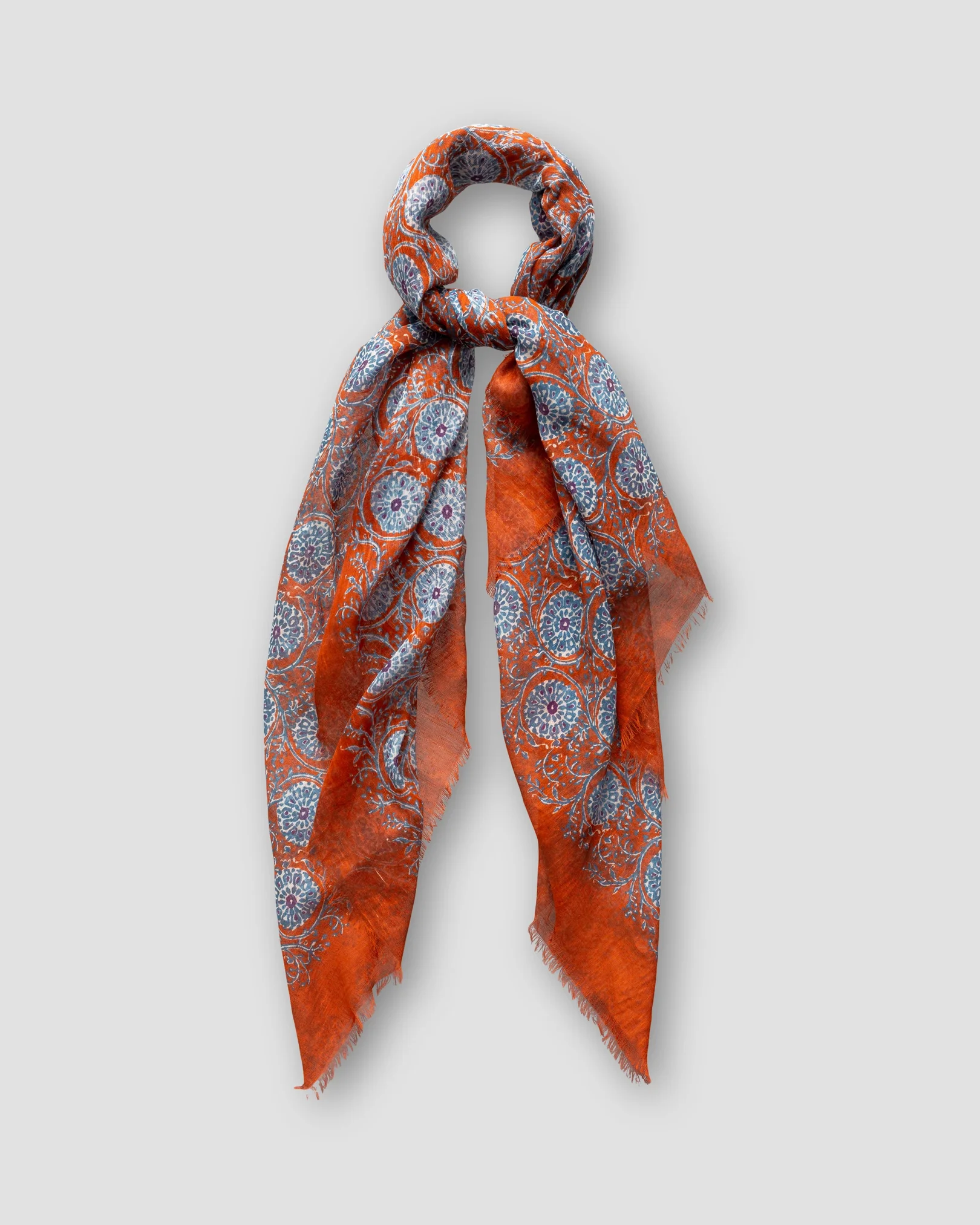 Eton - orange geometric circles foulard scarf