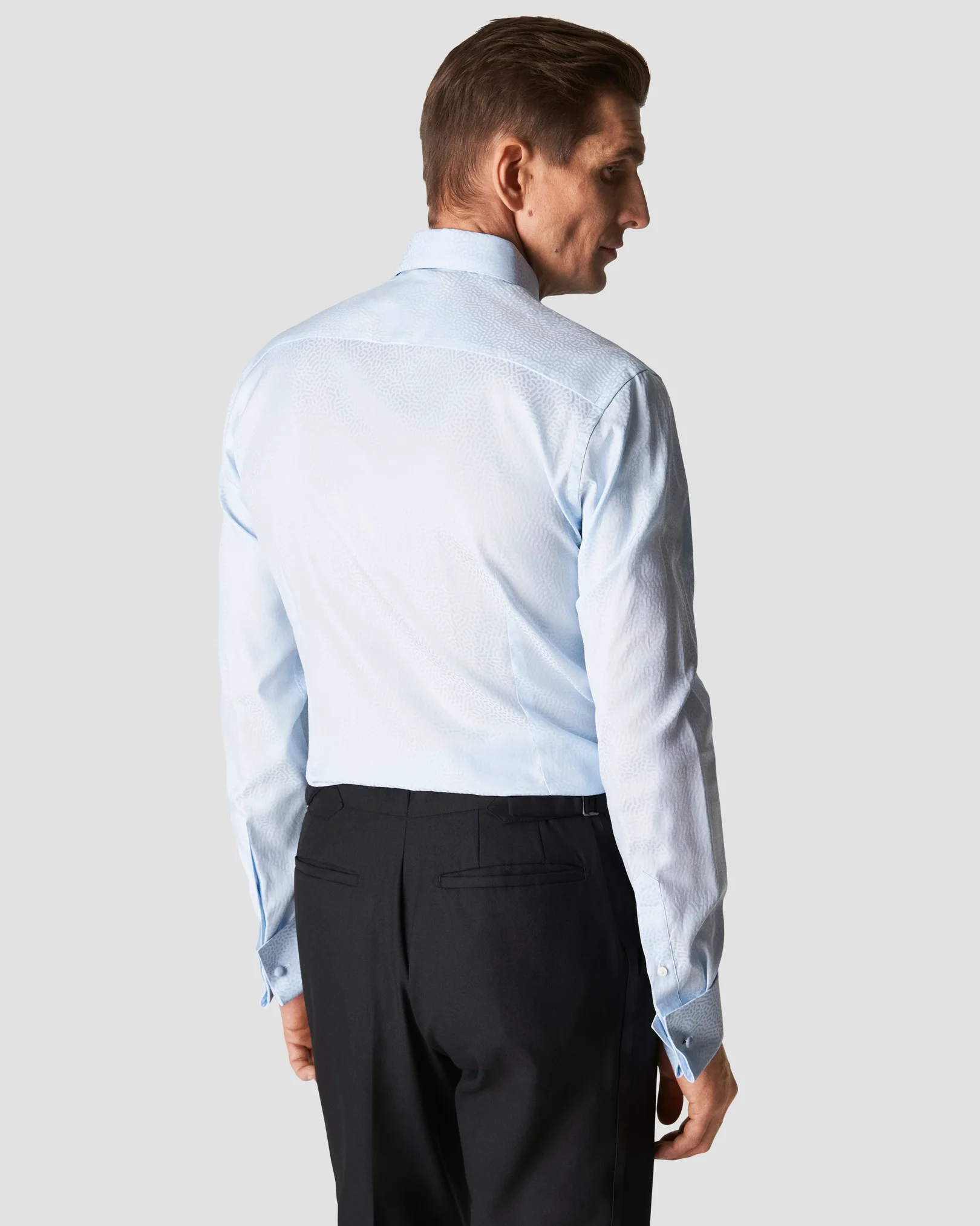 Eton - light blue evening jacquard