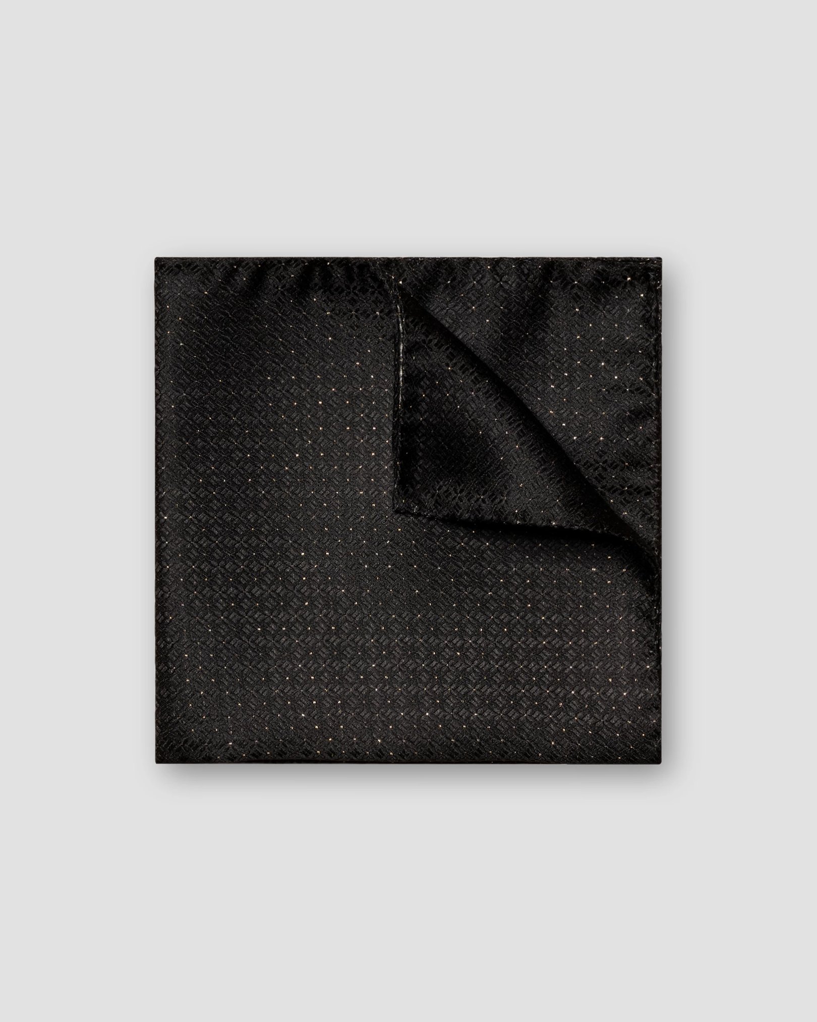 Eton - black lurex pocket square