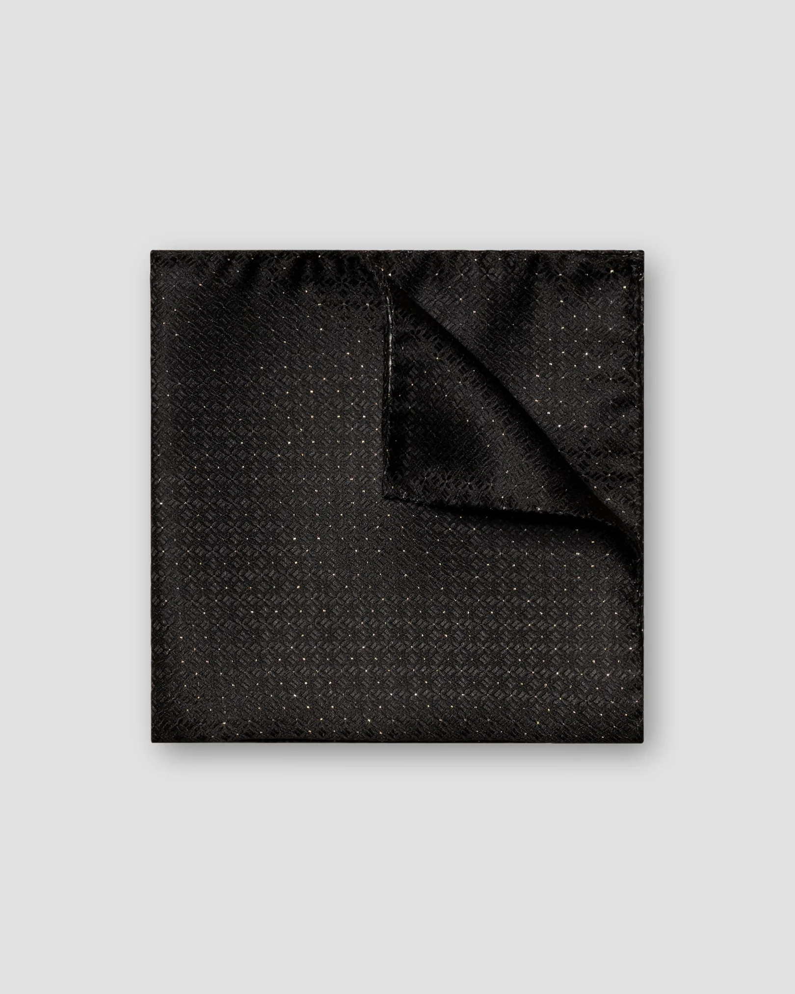 Eton - black lurex pocket square