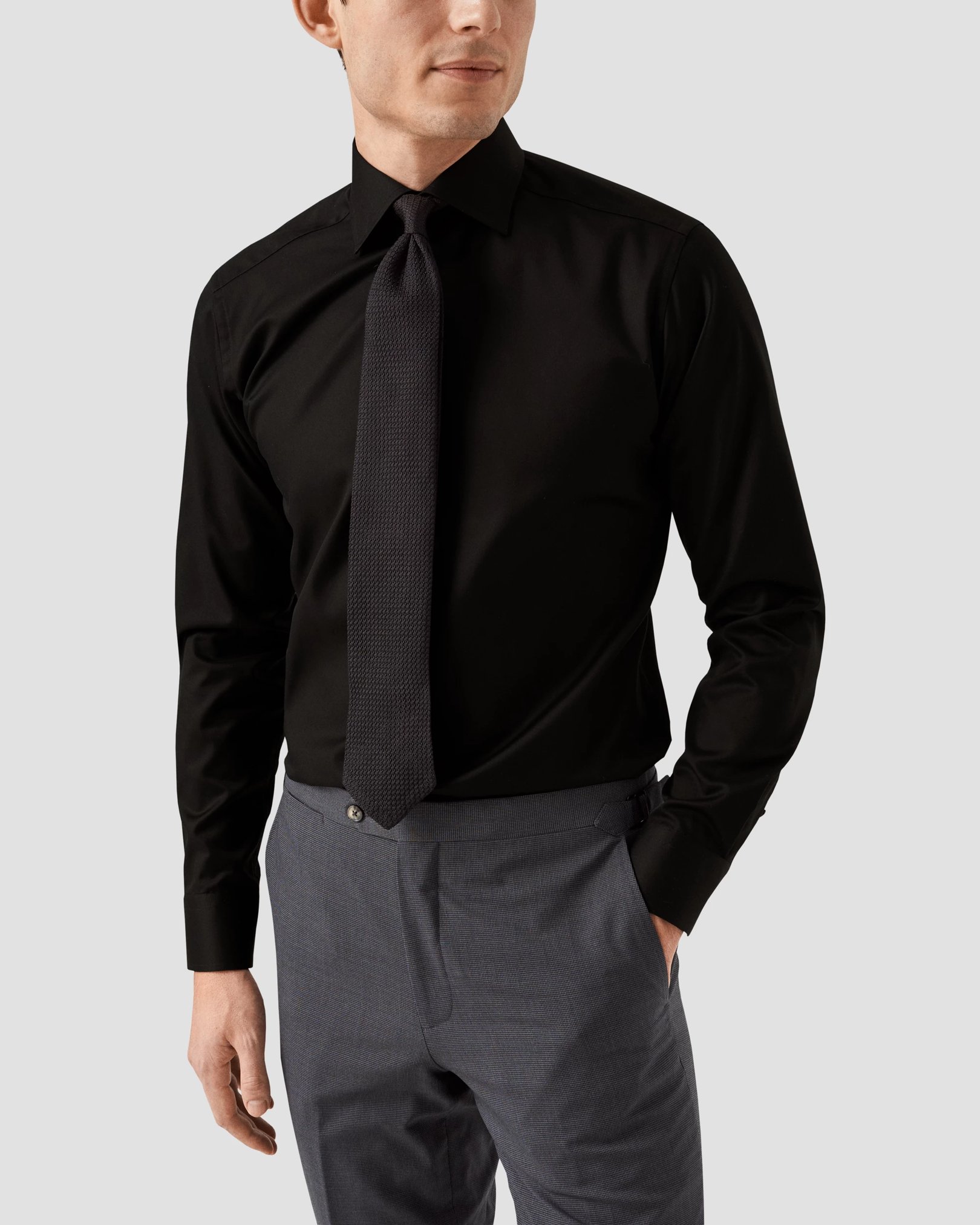 Eton - black shirt signature twill