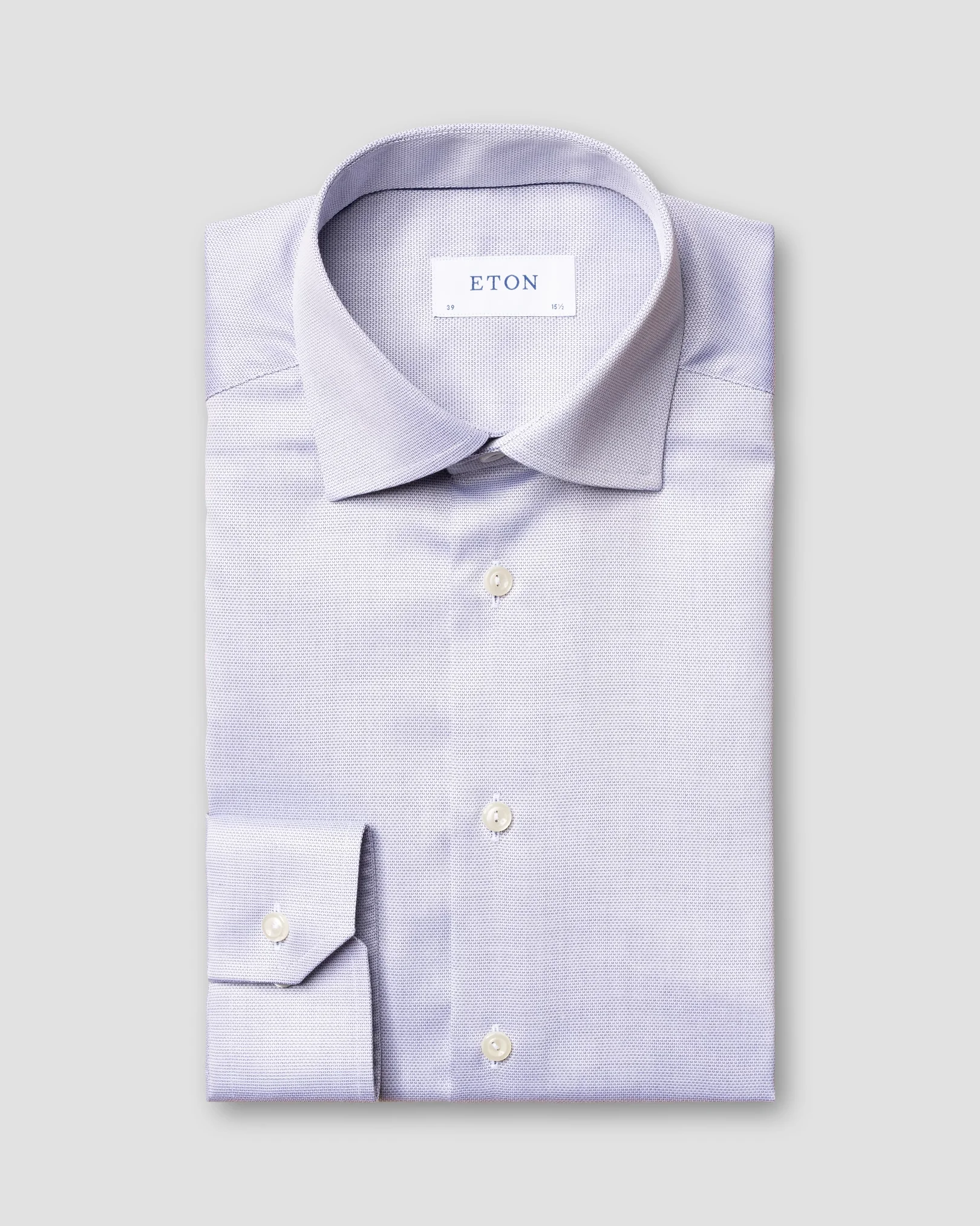 Eton - navy diamond weave shirt