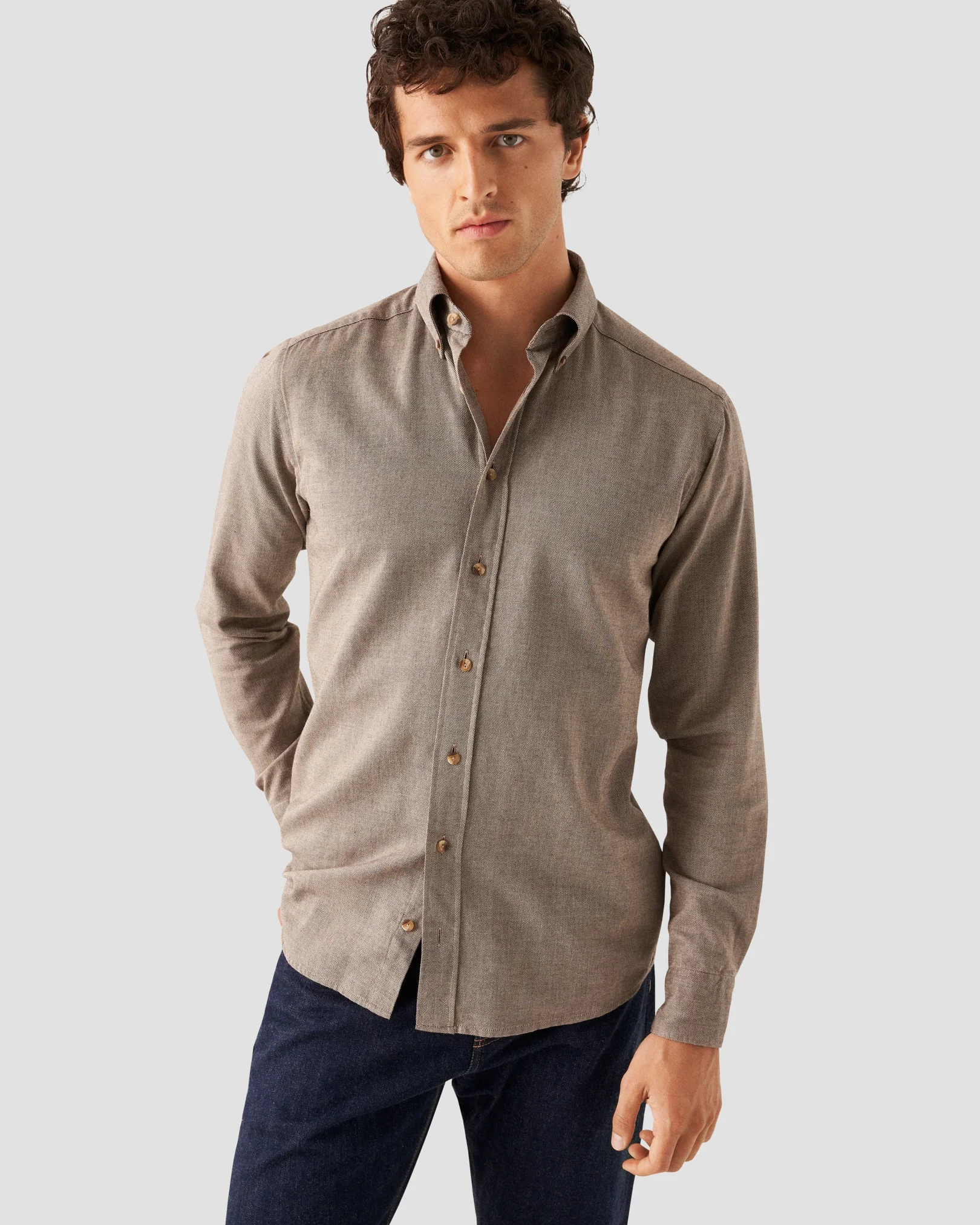 Eton - brown flannel twill