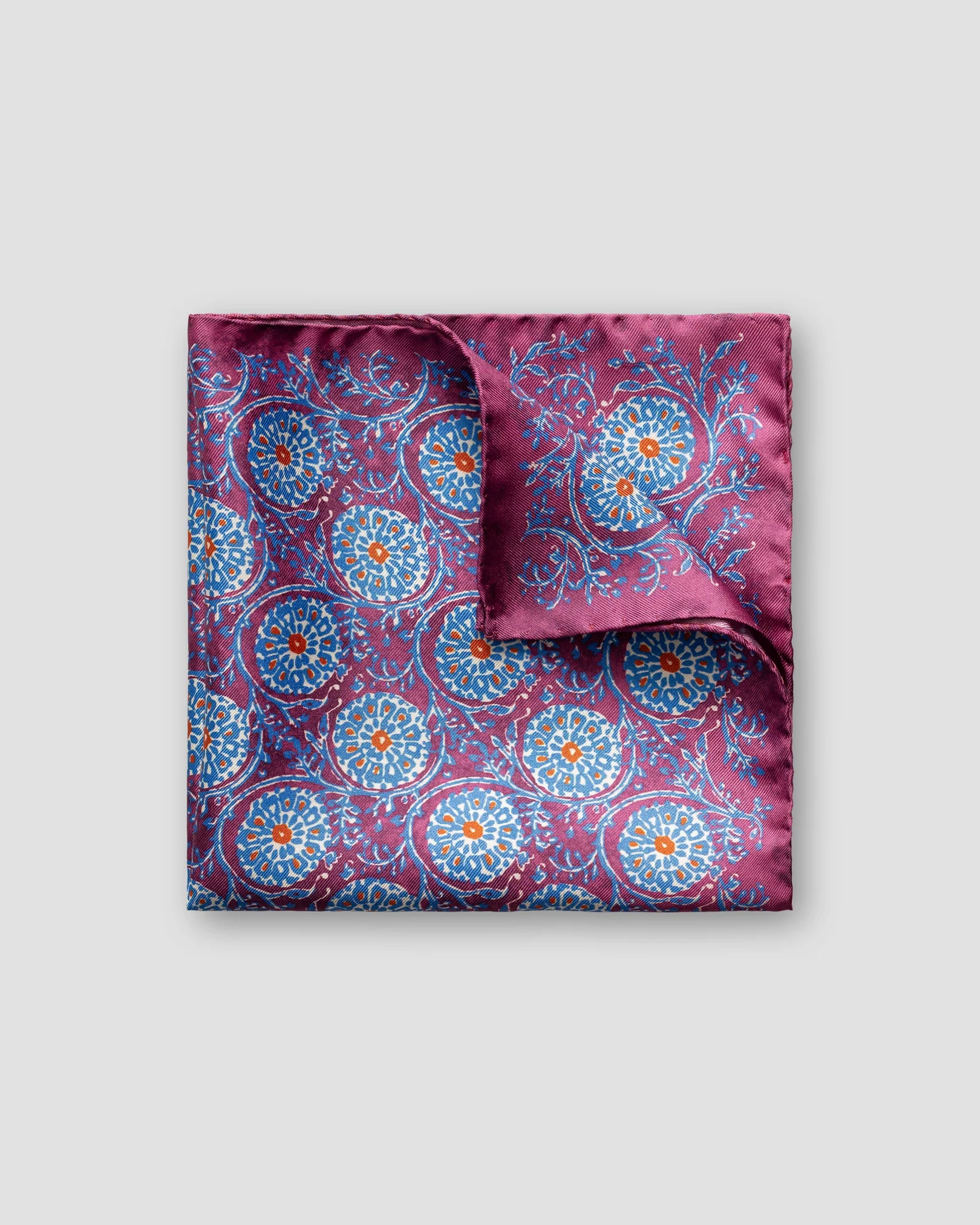 Eton - purple geometric circles pocket square