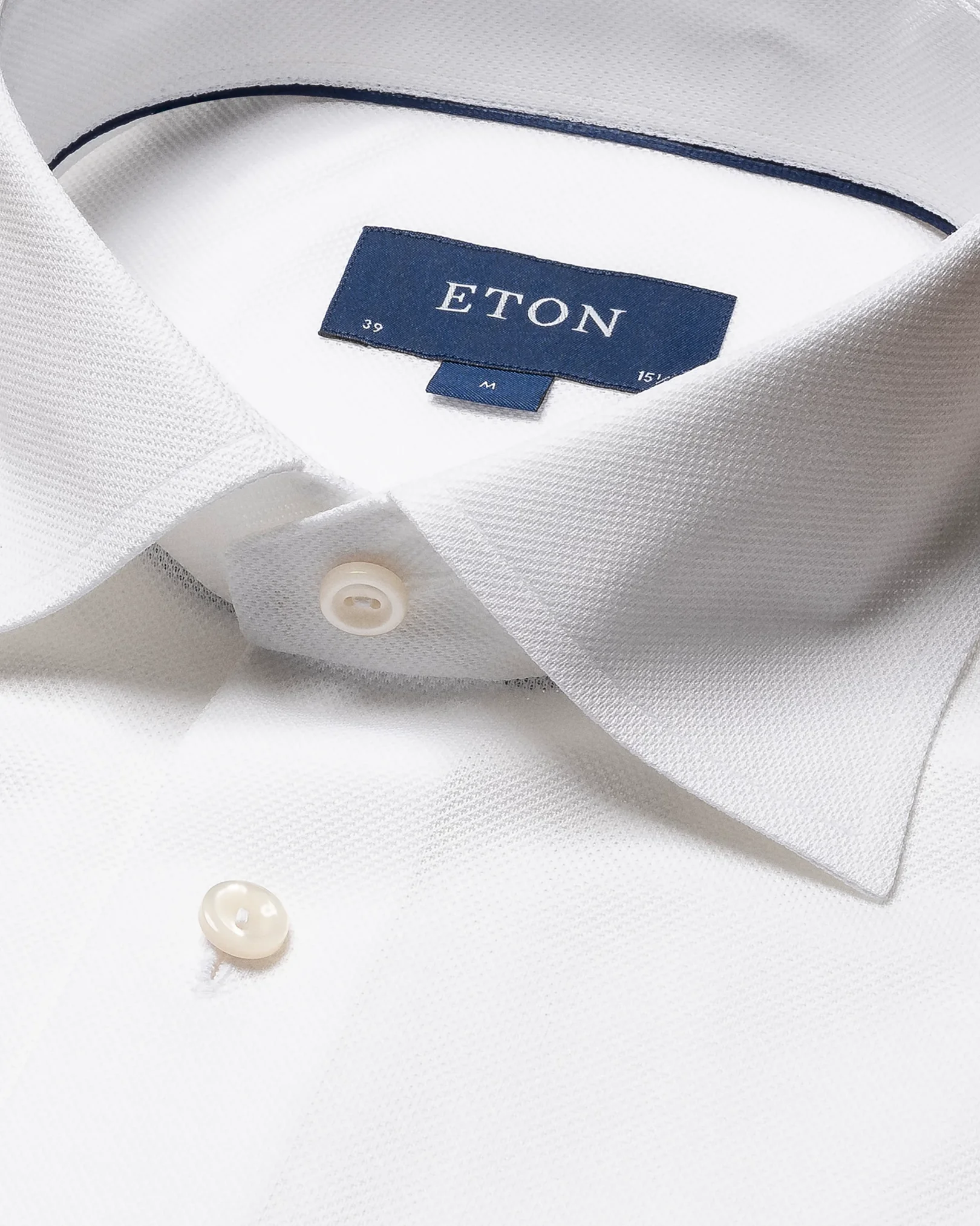 Eton - white tone doub heavy pique