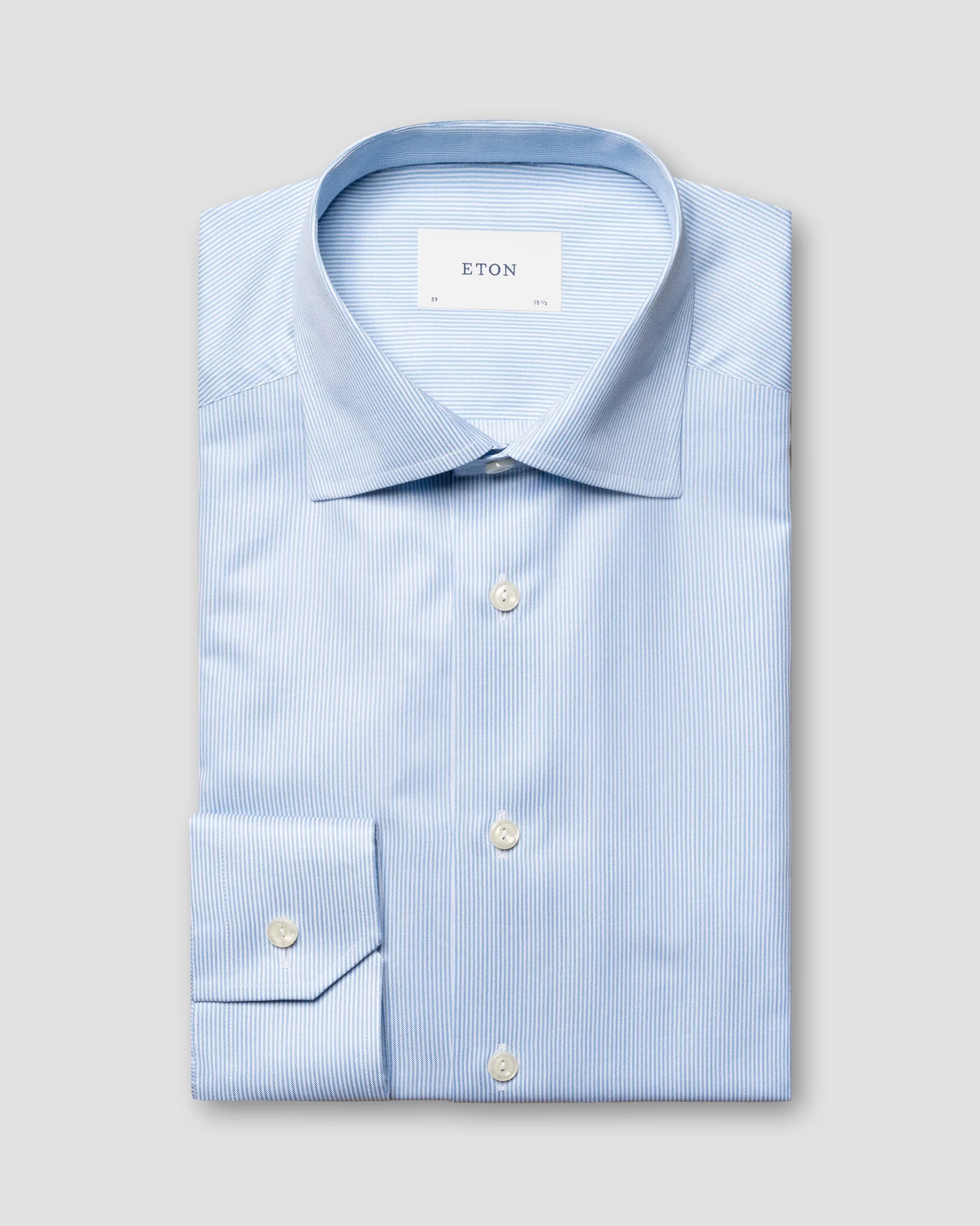 Eton - Fein gestreifte Signature Twill Hemd