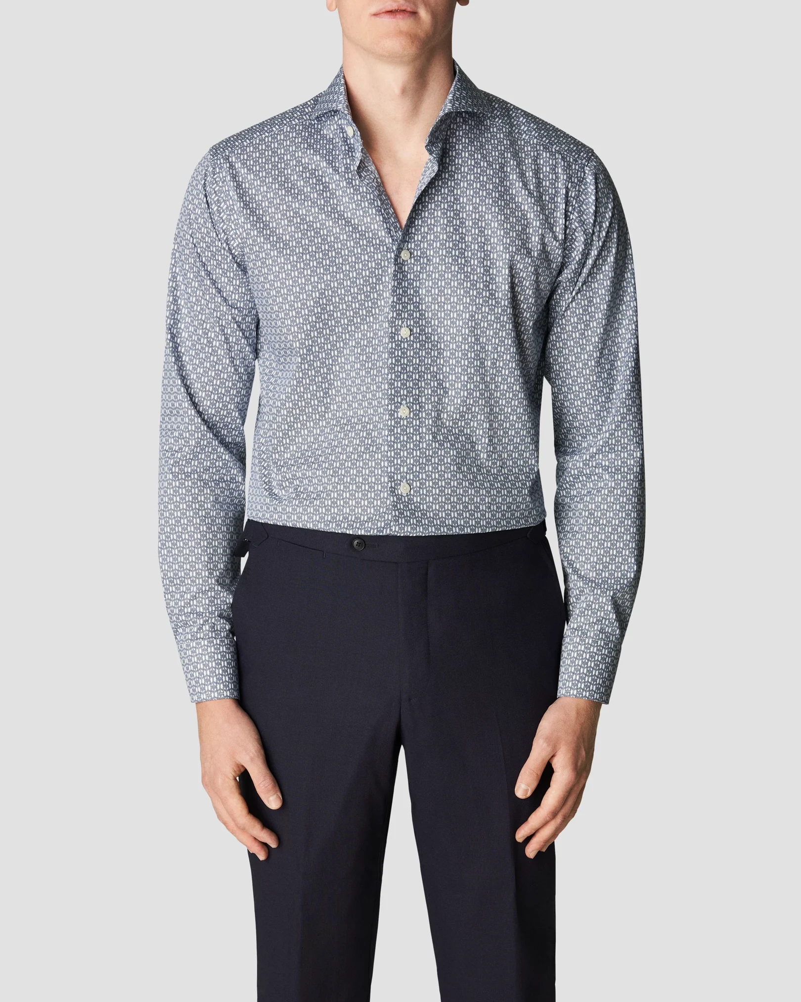 Eton - dark blue fine twill shirt