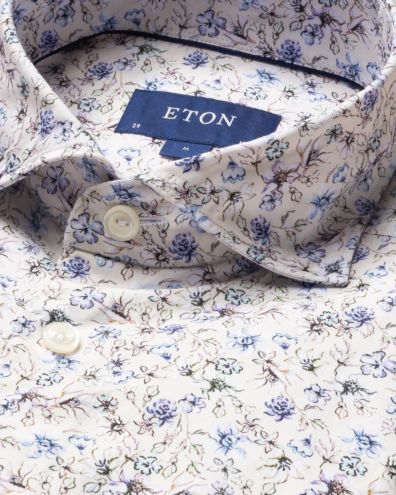 Eton - blue flourishing shirt soft