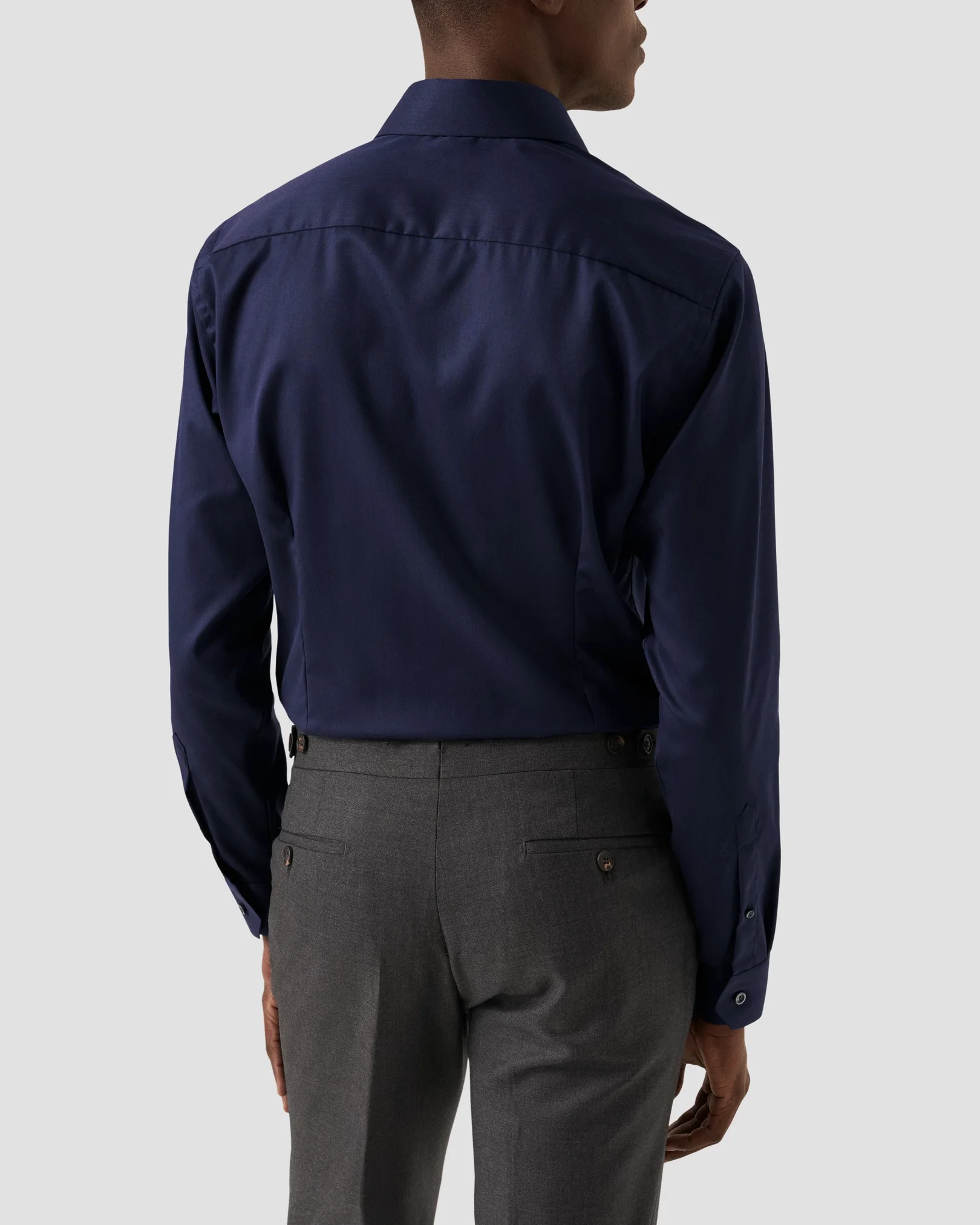 Eton - navy shirt signature twill