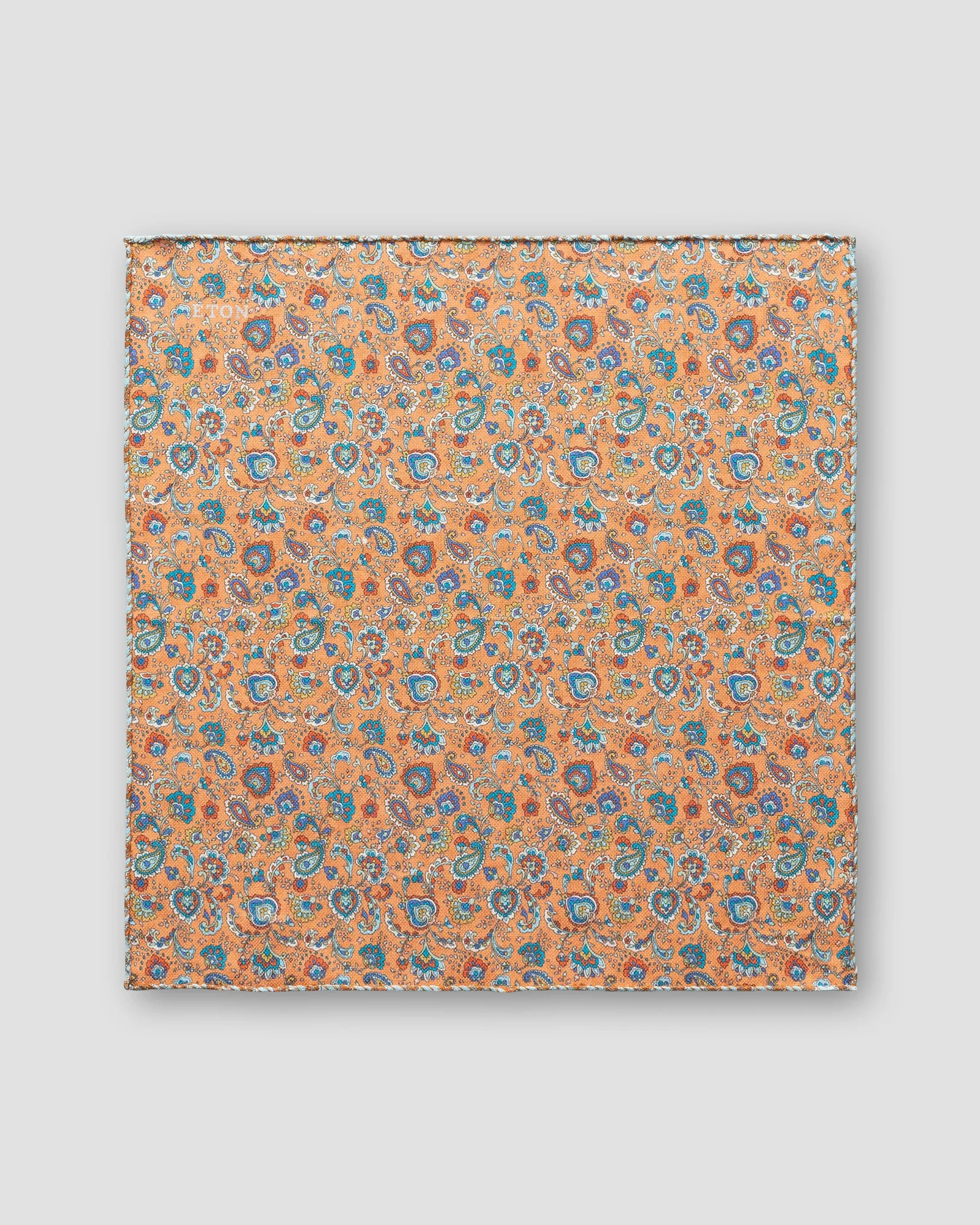 Eton - orange micro print cotton pocket square