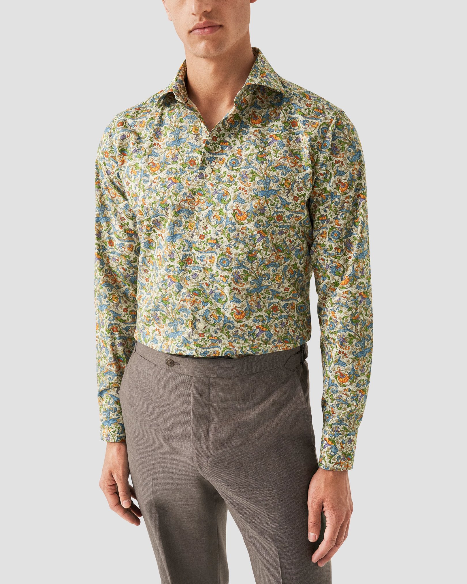 Eton - multi colored twill shirt