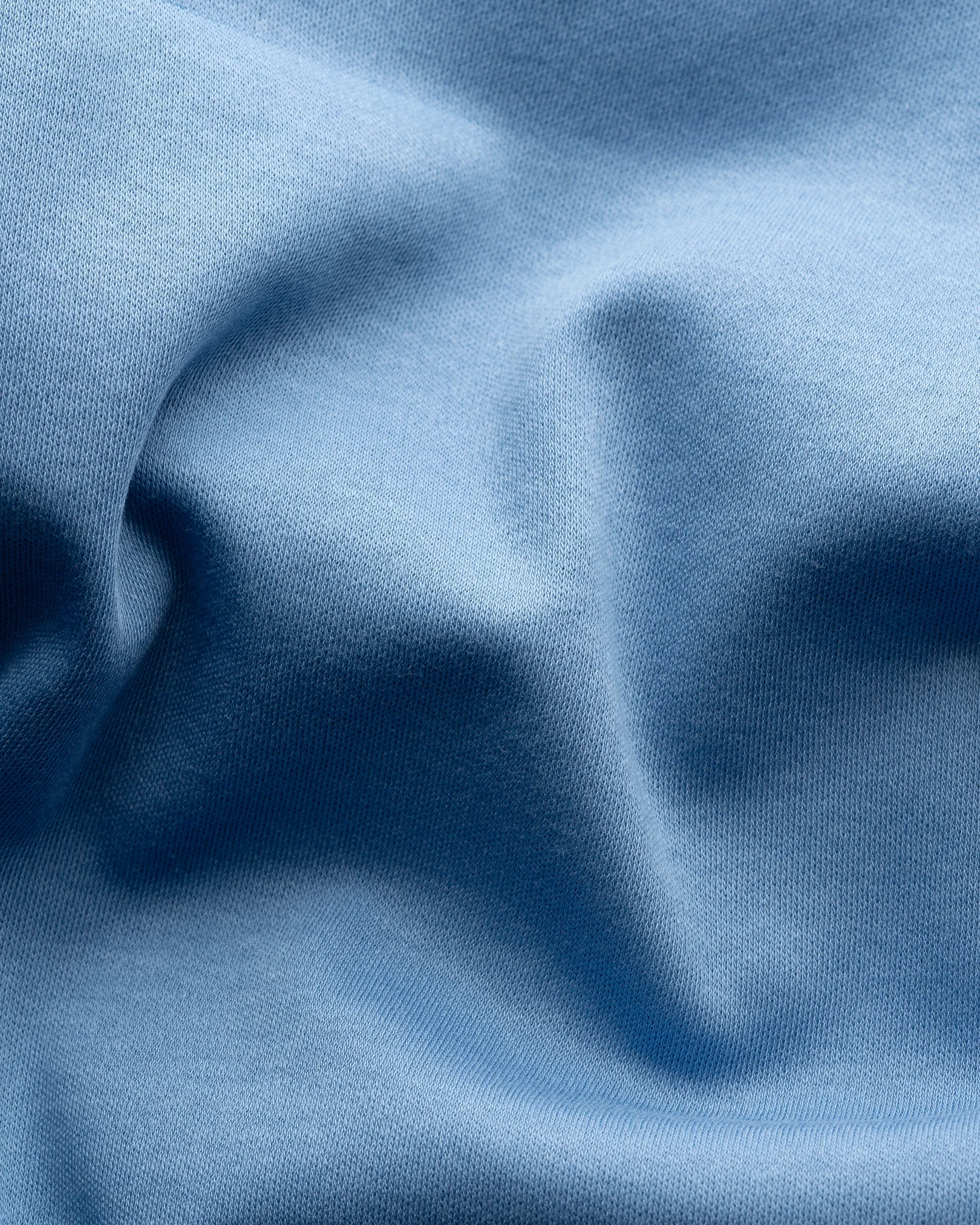 Eton - light blue cotton interlock polo shirt
