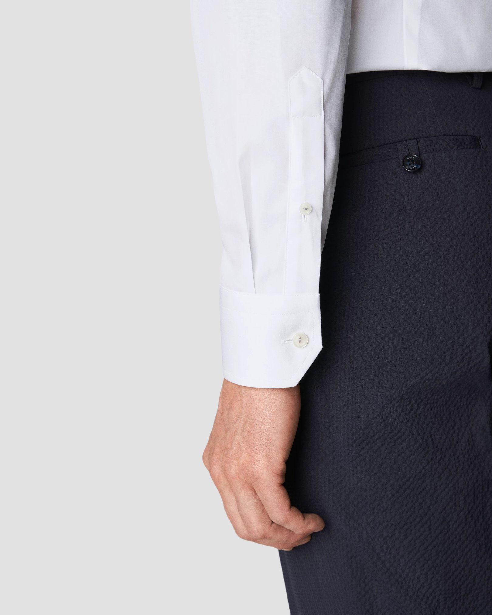 Eton - white plain weave