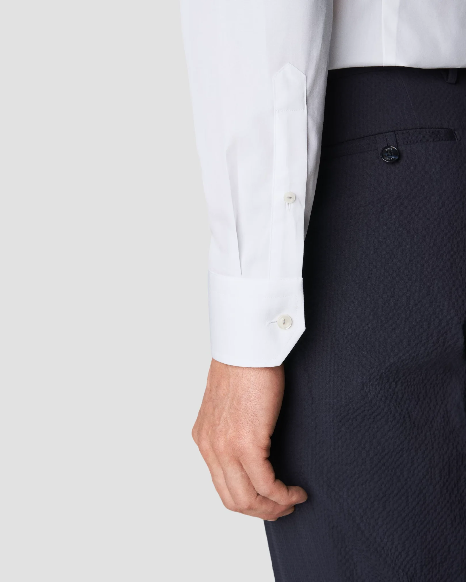 Eton - white plain weave
