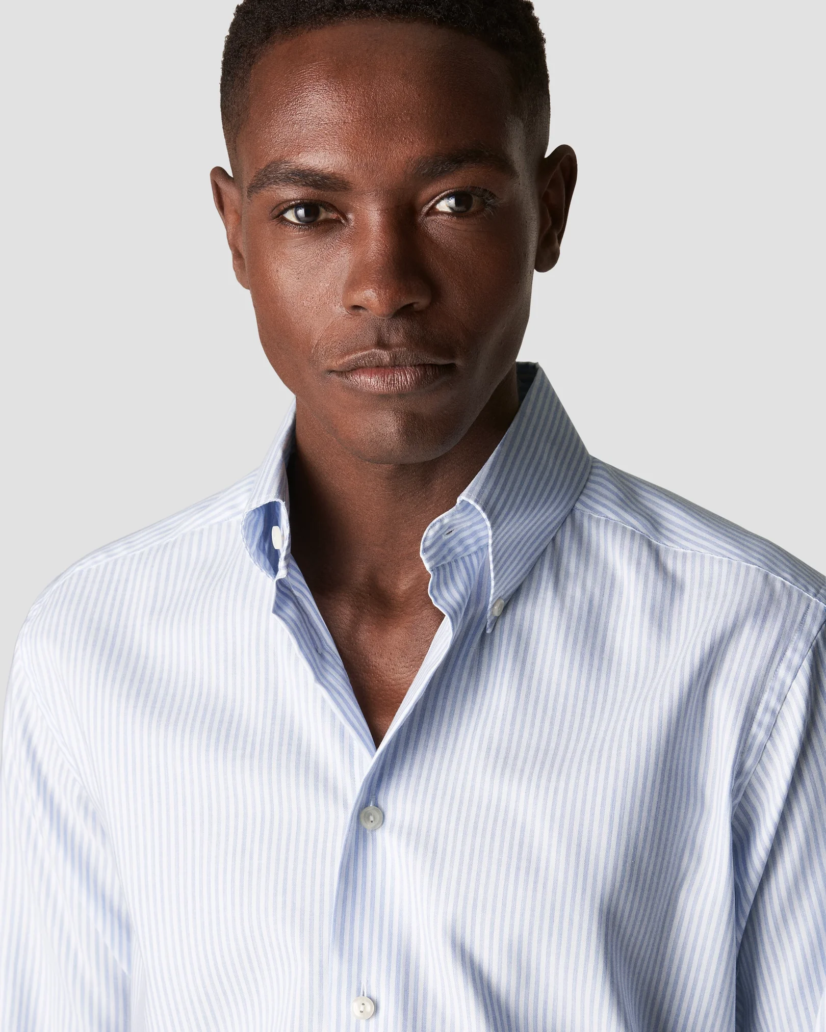 Eton - light blue wrinkle free oxford