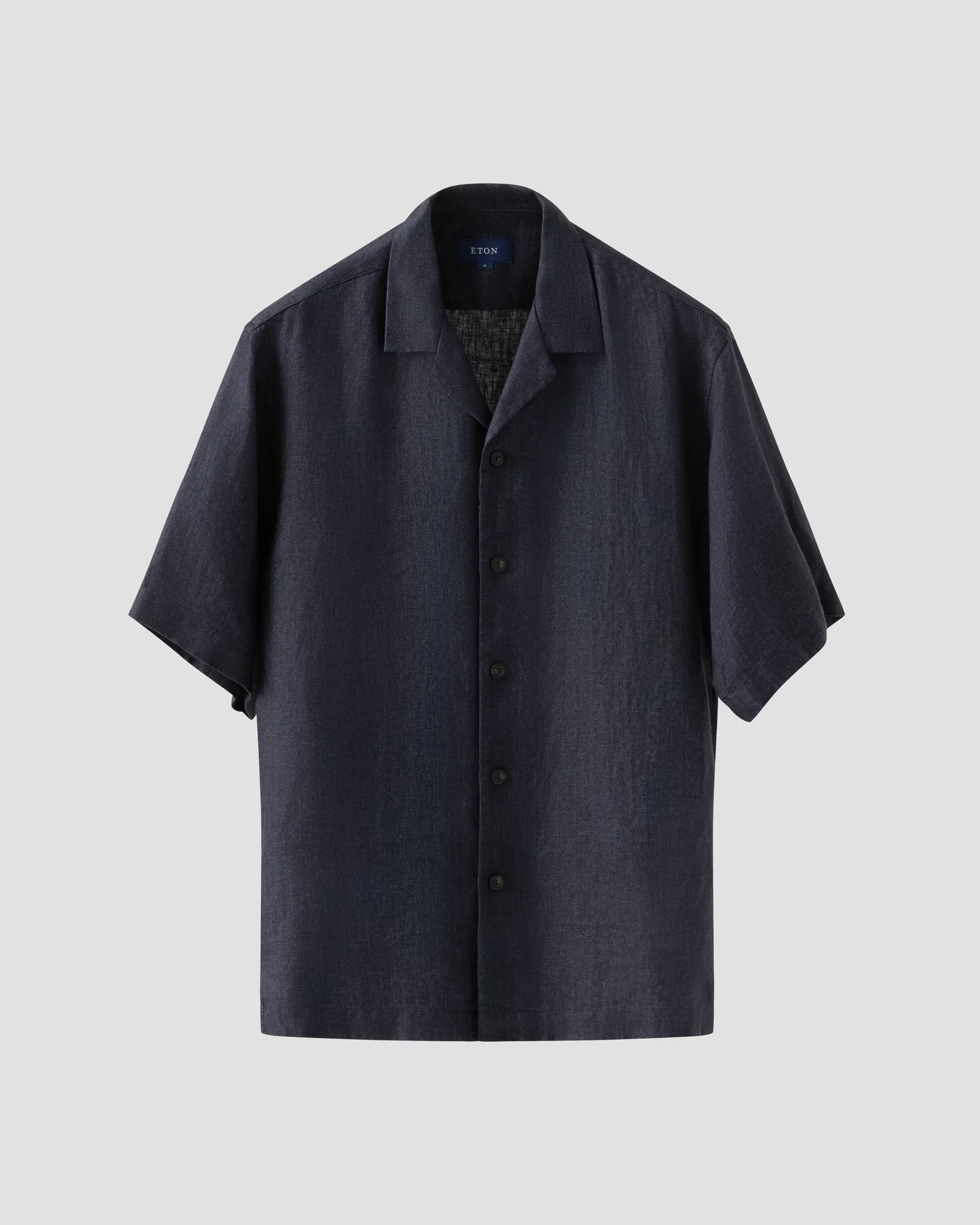 Eton - Navy Resort-Hemd aus schwerem Leinen