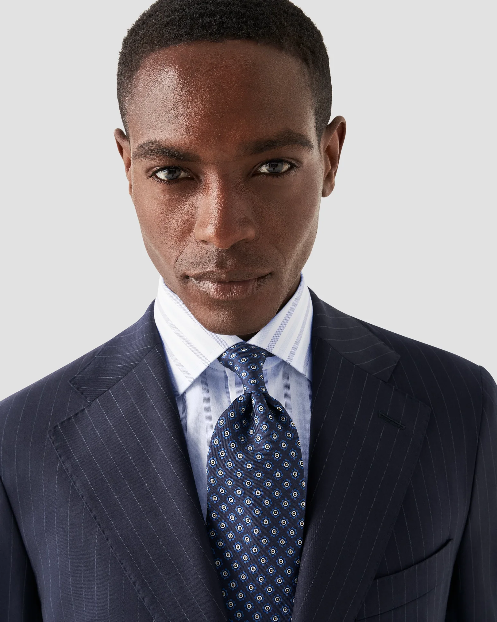 Eton - light blue striped oxford