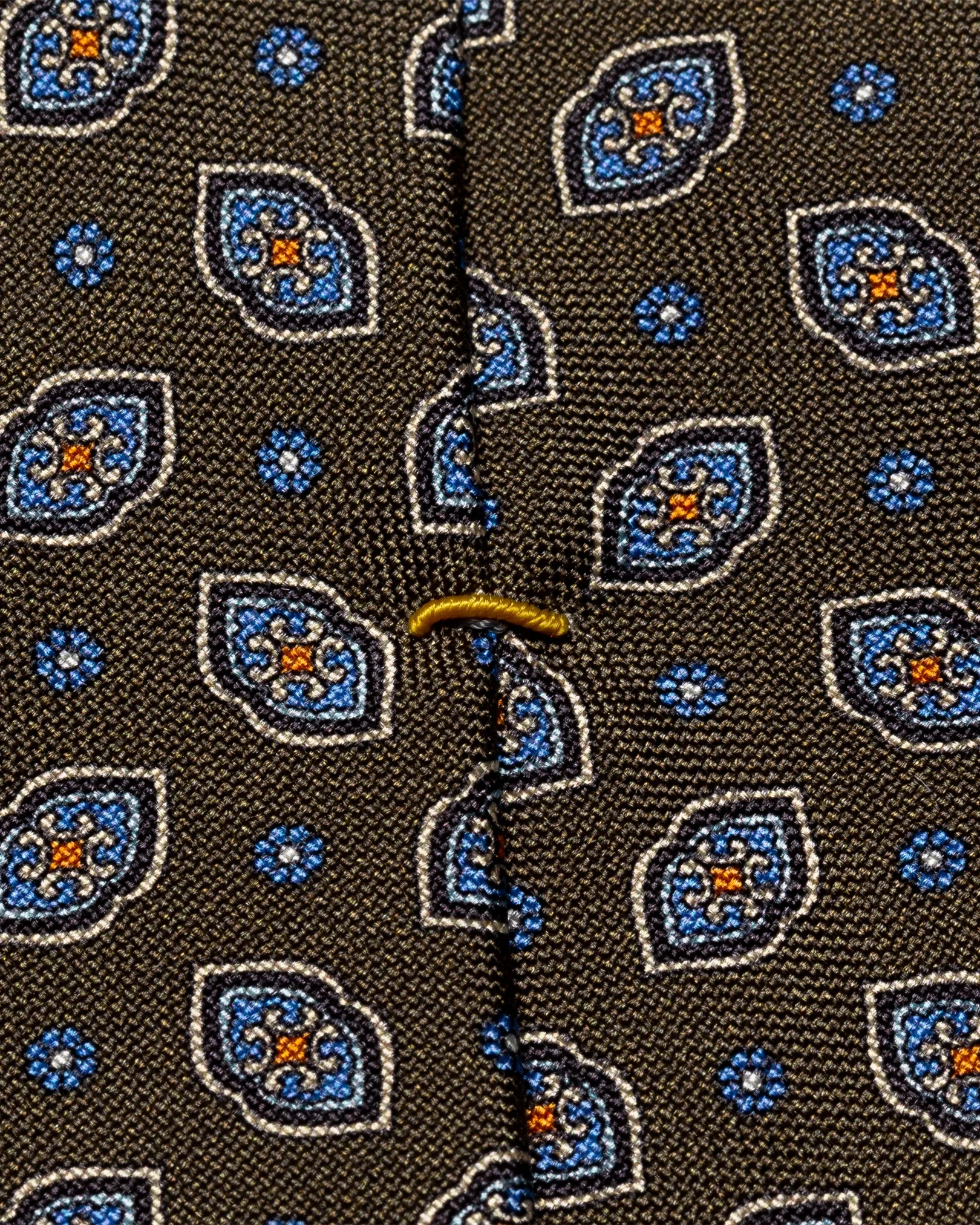 Eton - dark green geometric silk tie