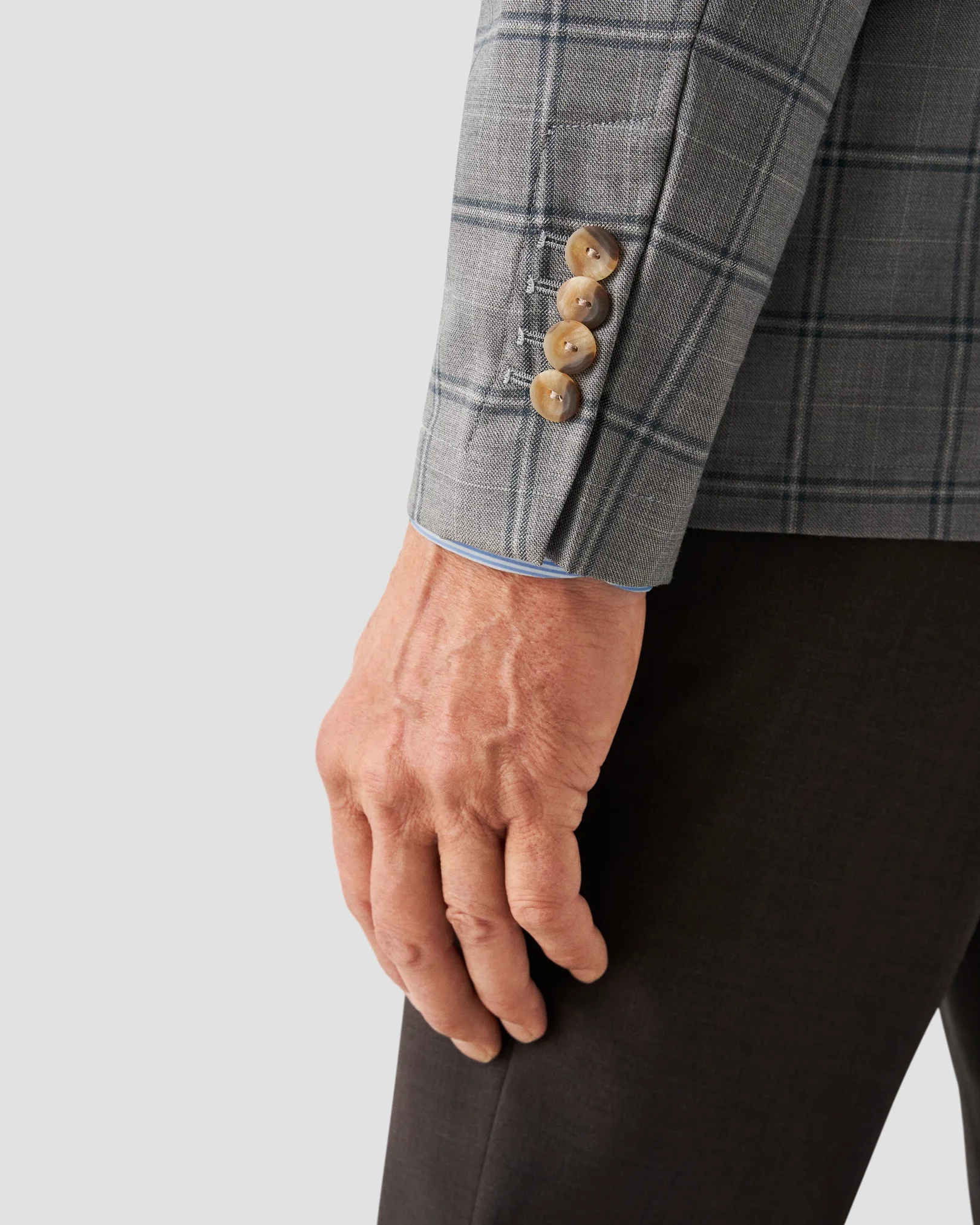Eton - dark grey checked overshirt