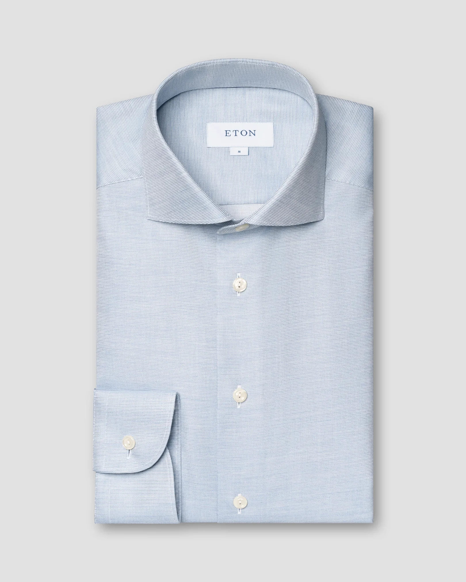 Eton - light blue twill organic cotton
