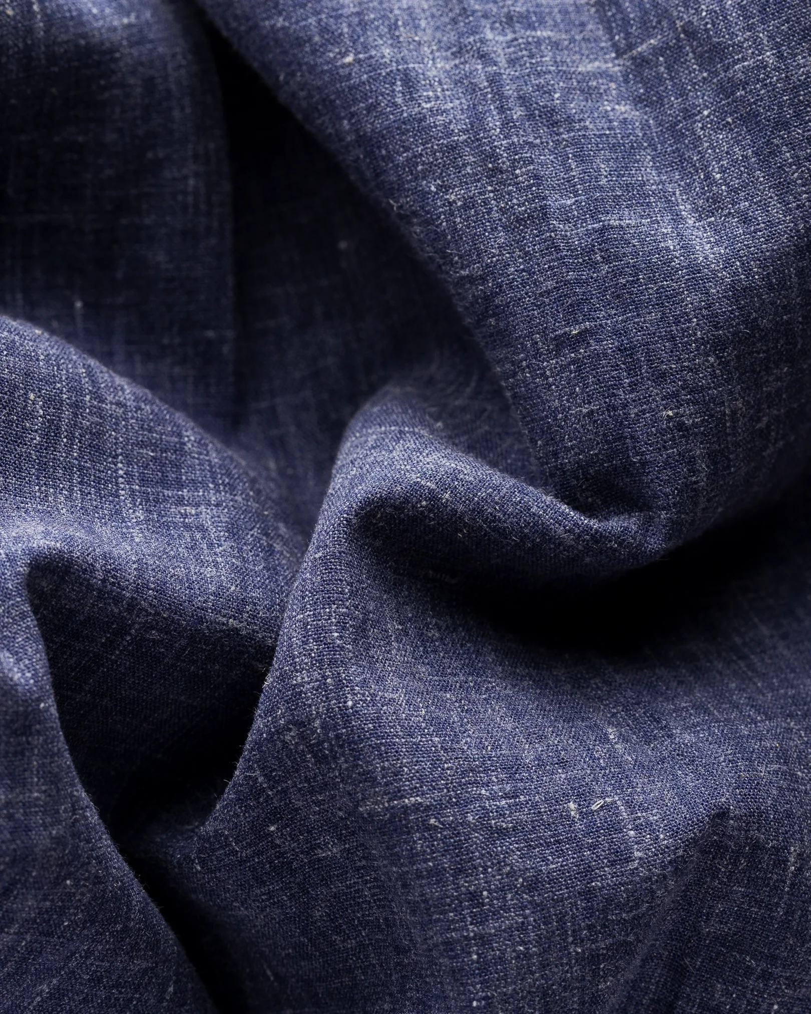 Eton - blue cotton linen shirt soft