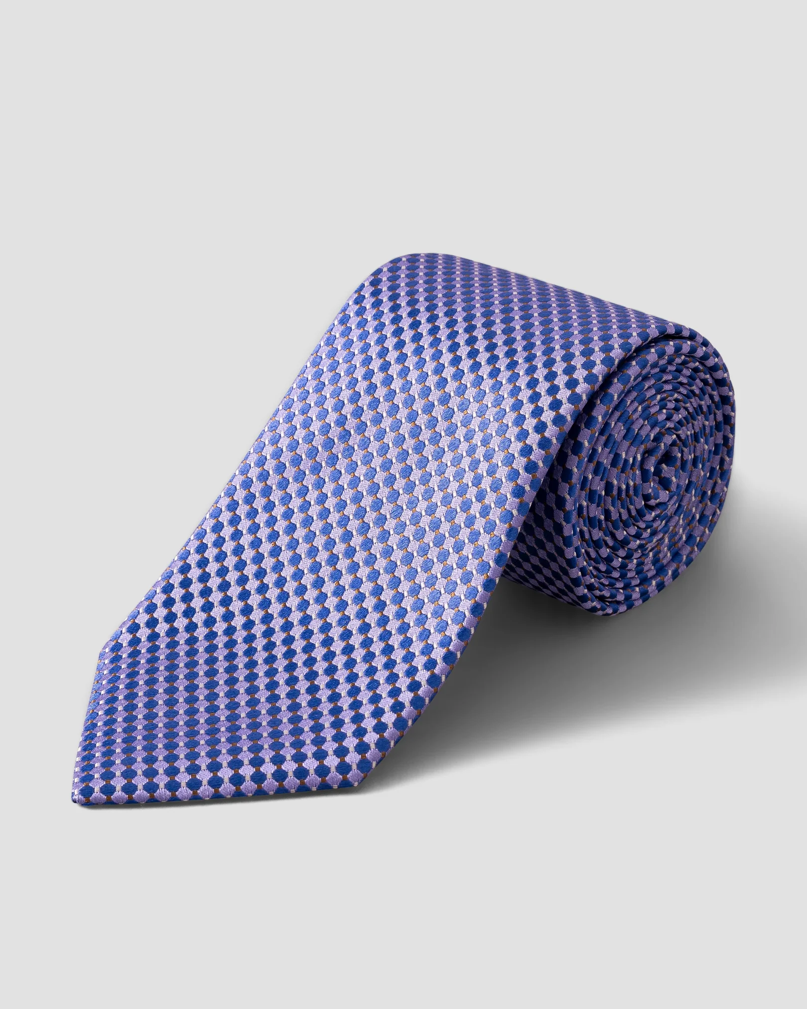 Eton - purple geometric silk tie