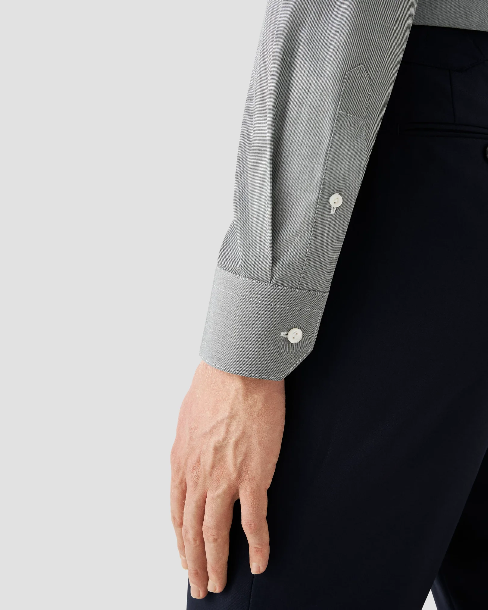 Eton - dark green fine poplin