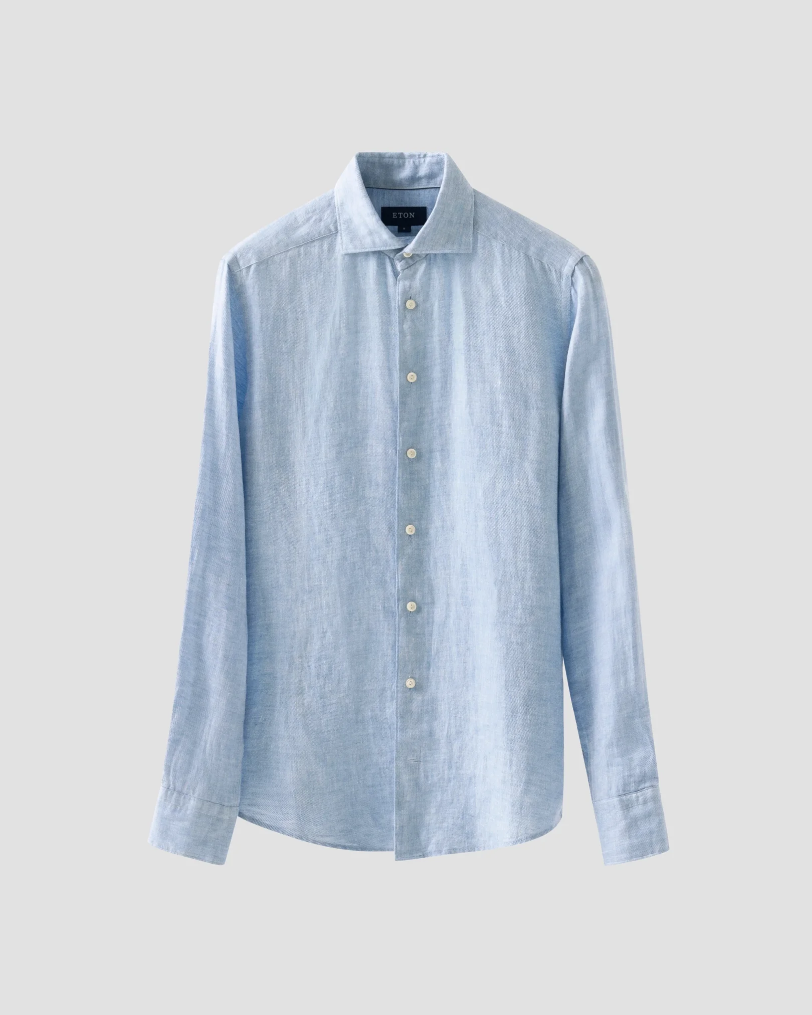 Eton - dark blue linen wide spread shirt