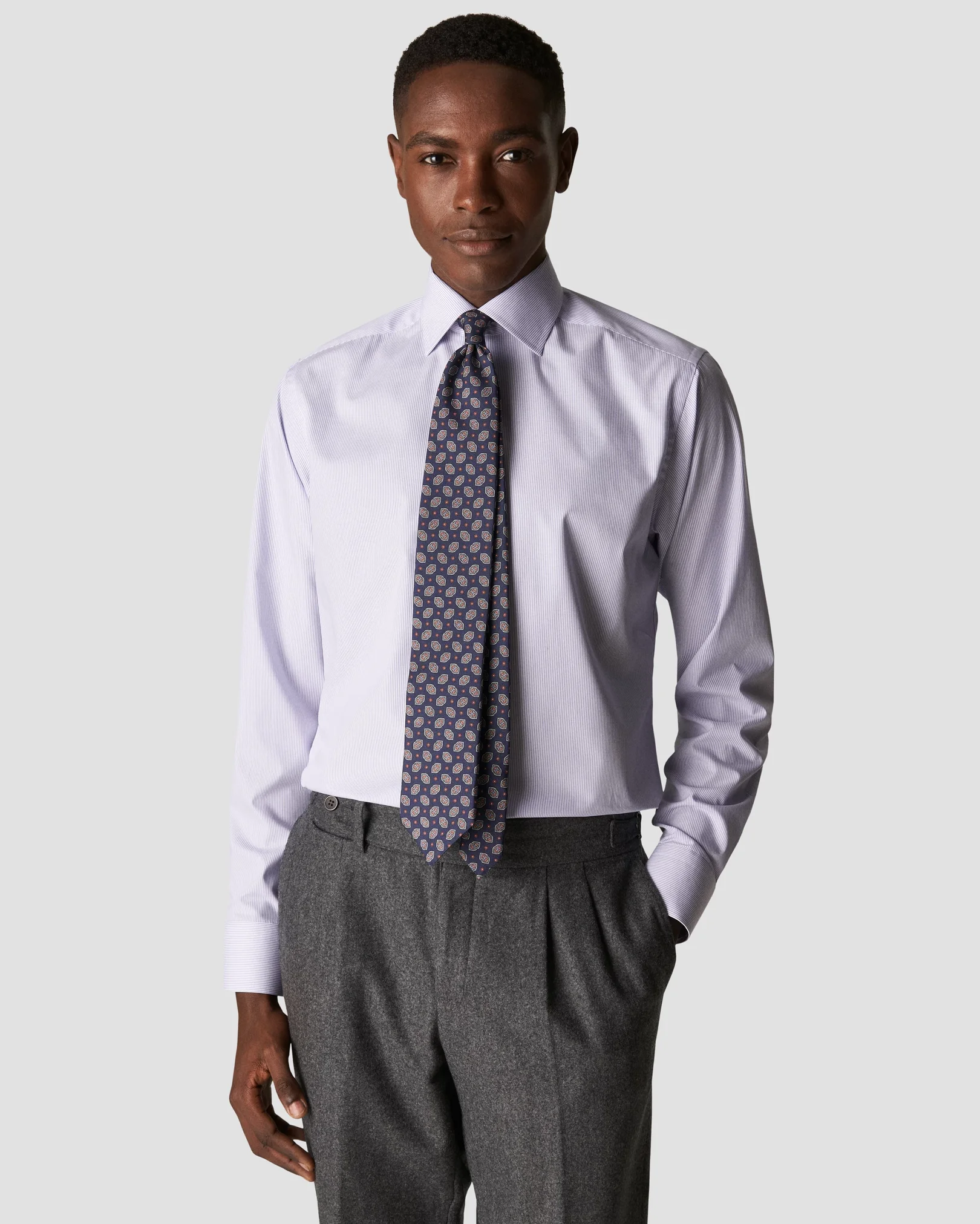 Eton - light purple poplin cutaway