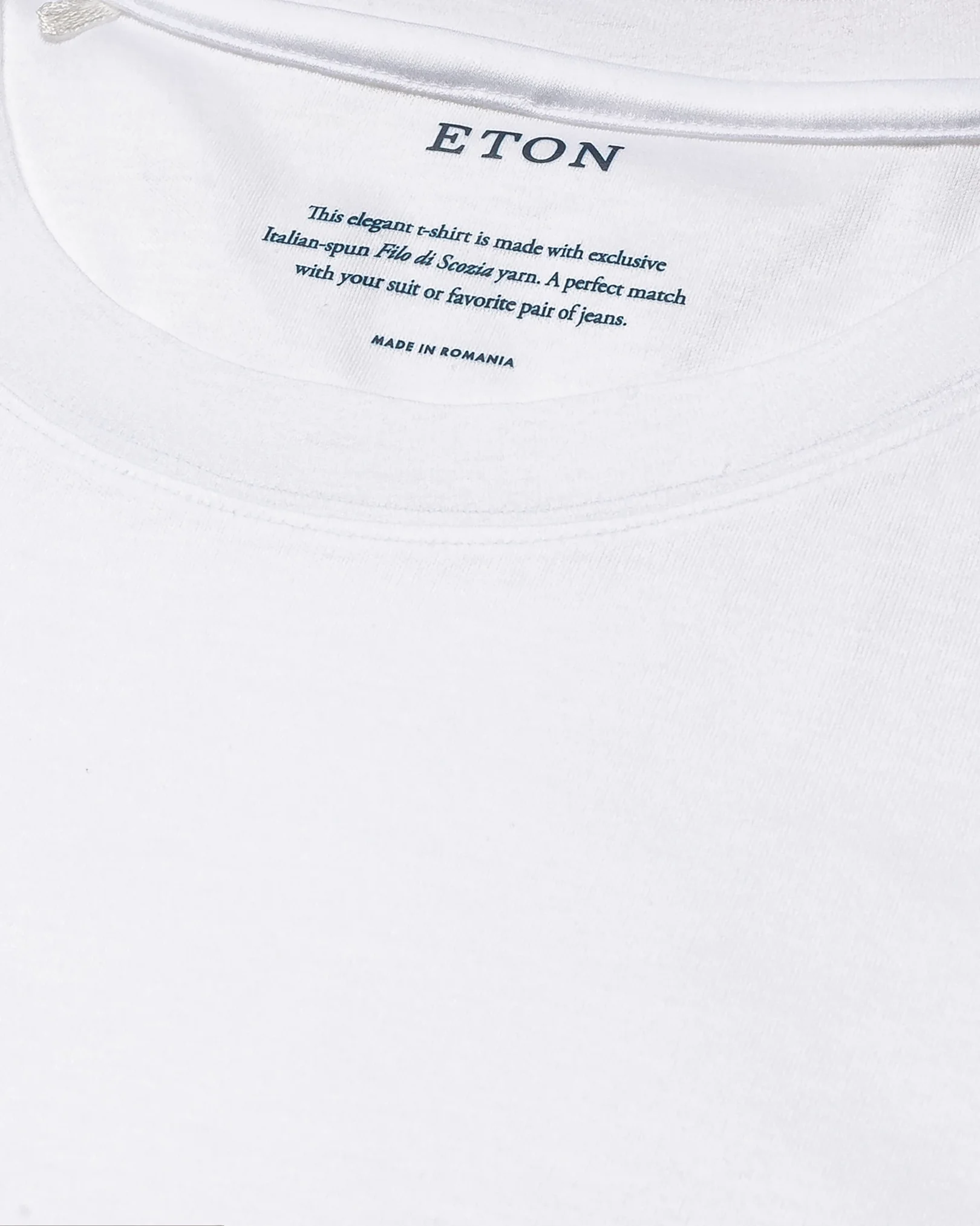 Eton - white jersey t shirt long sleeve