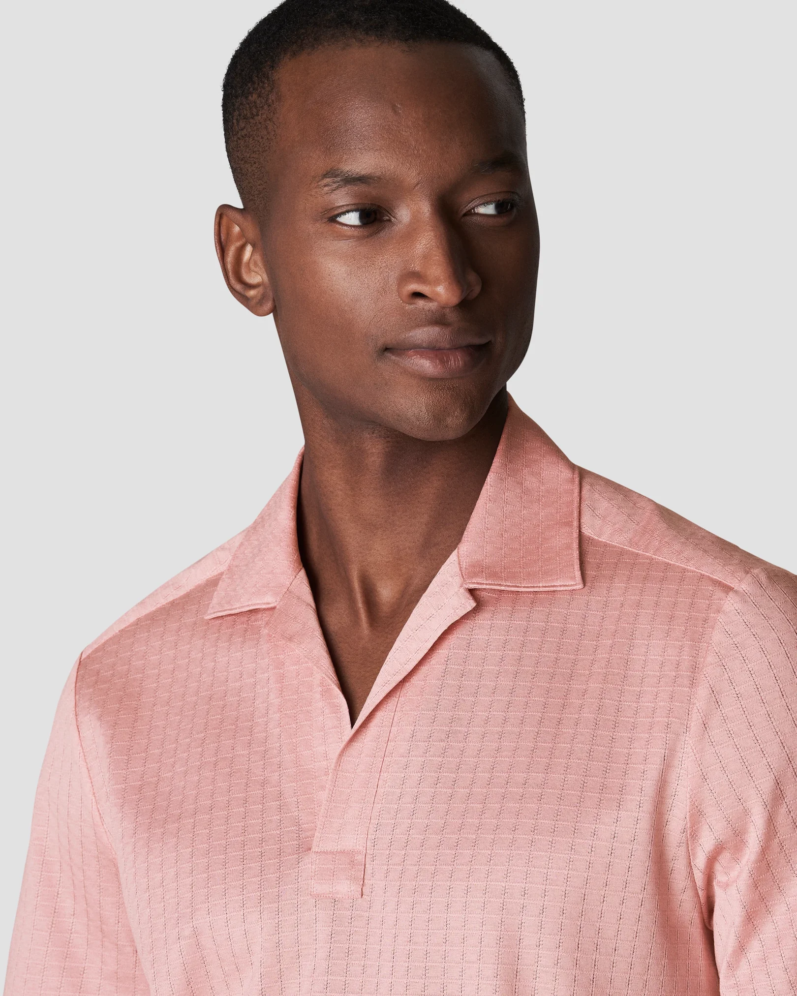 Eton - pink jacquard short sleeve