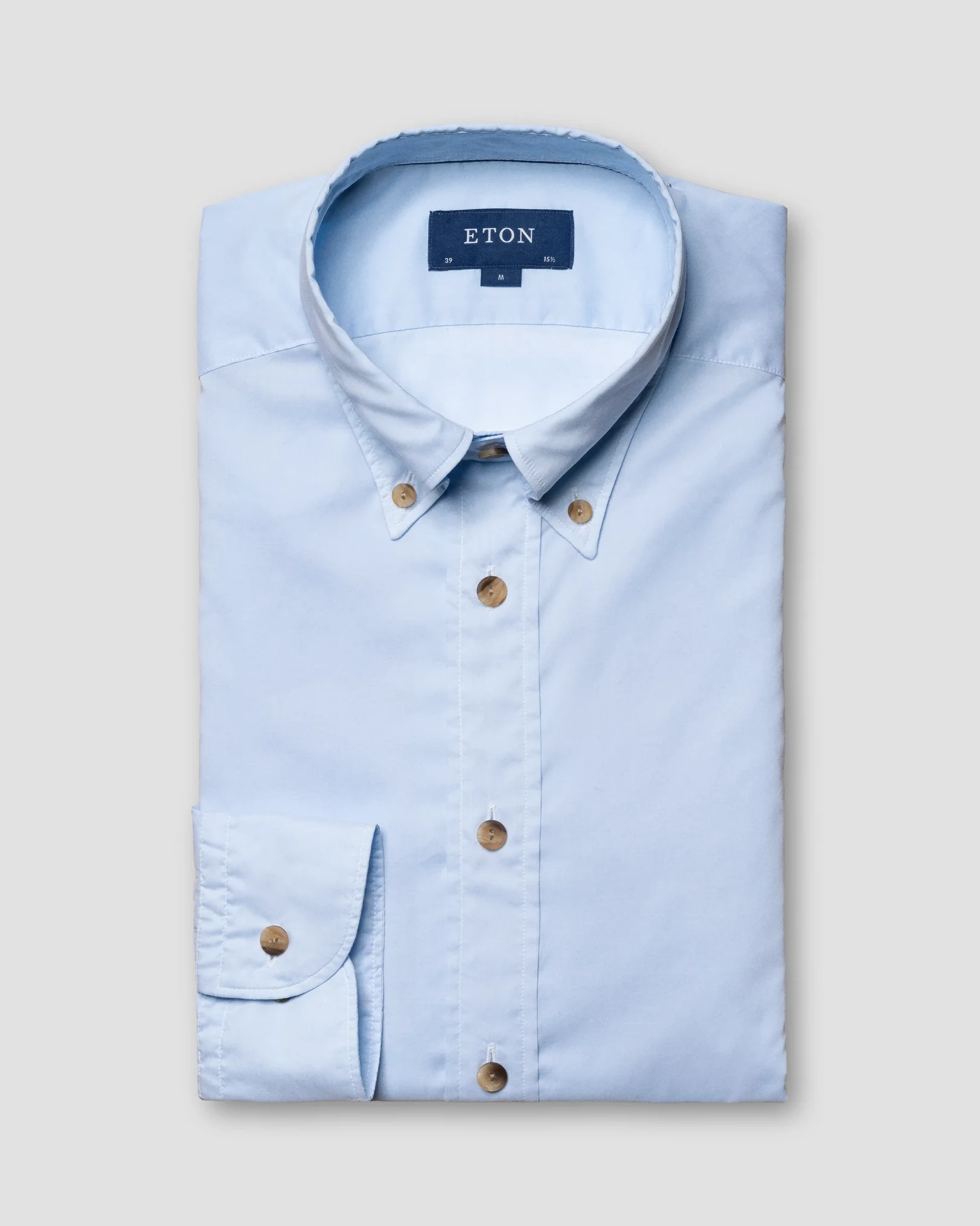 Eton - light blue poplin buttondown