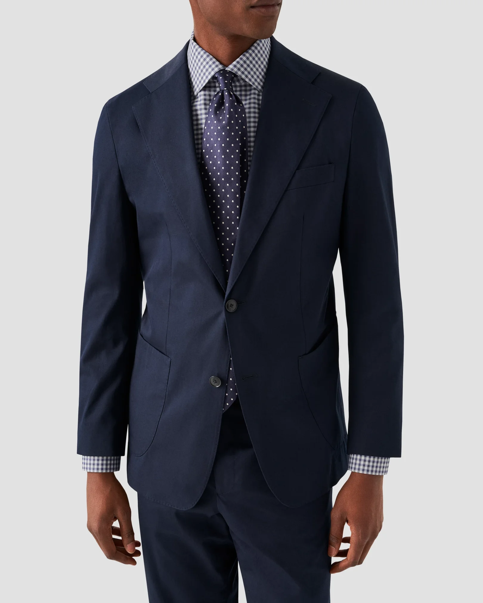 Eton - navy blue elevated piquet