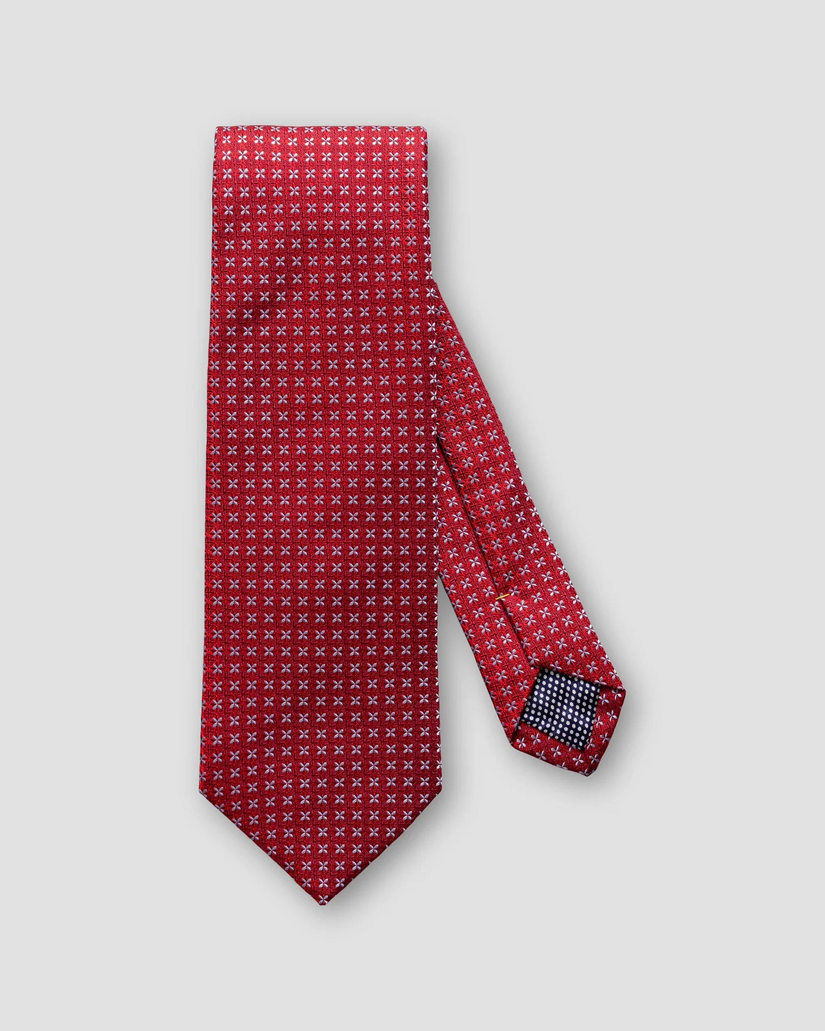 Eton - red floral geometric tie