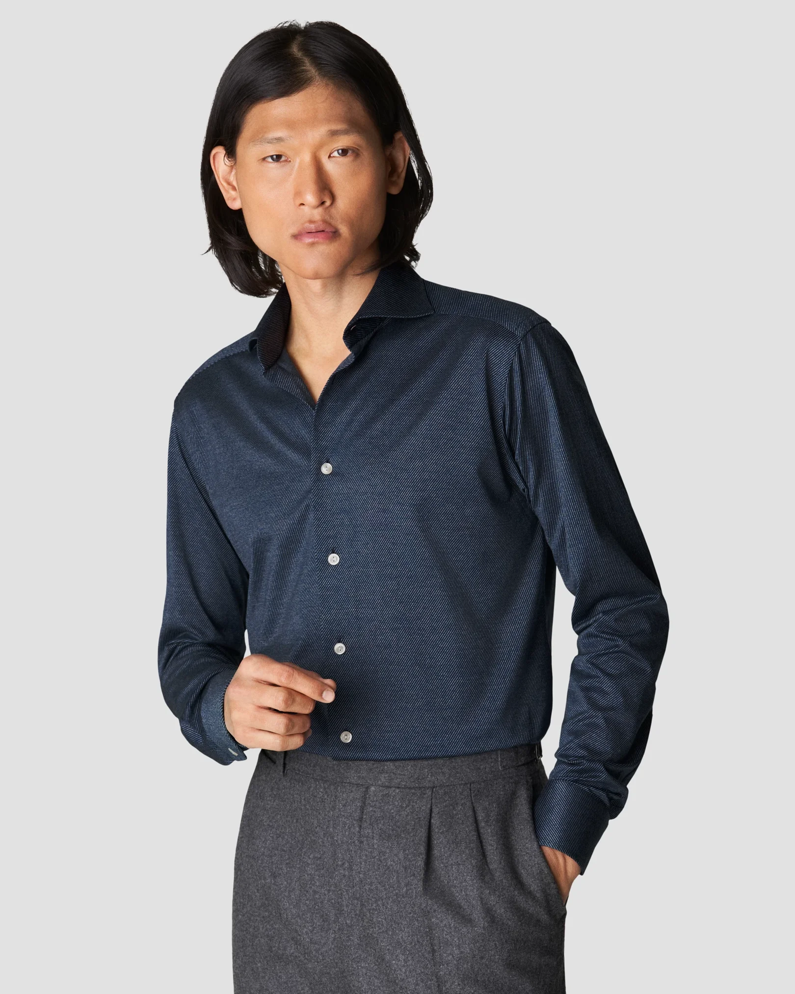Eton - navy blue knit king
