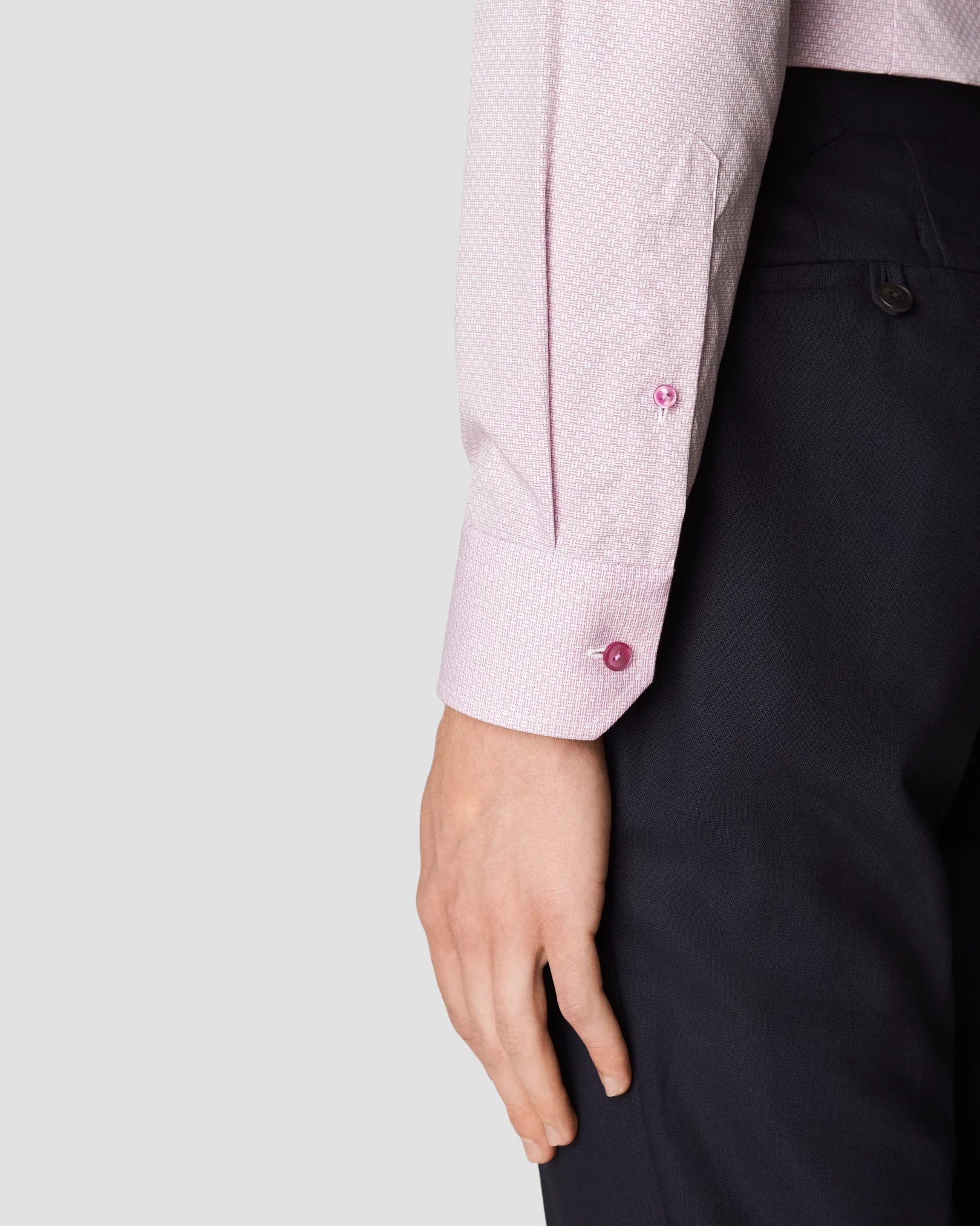Eton - pink twill cut away single contemporary