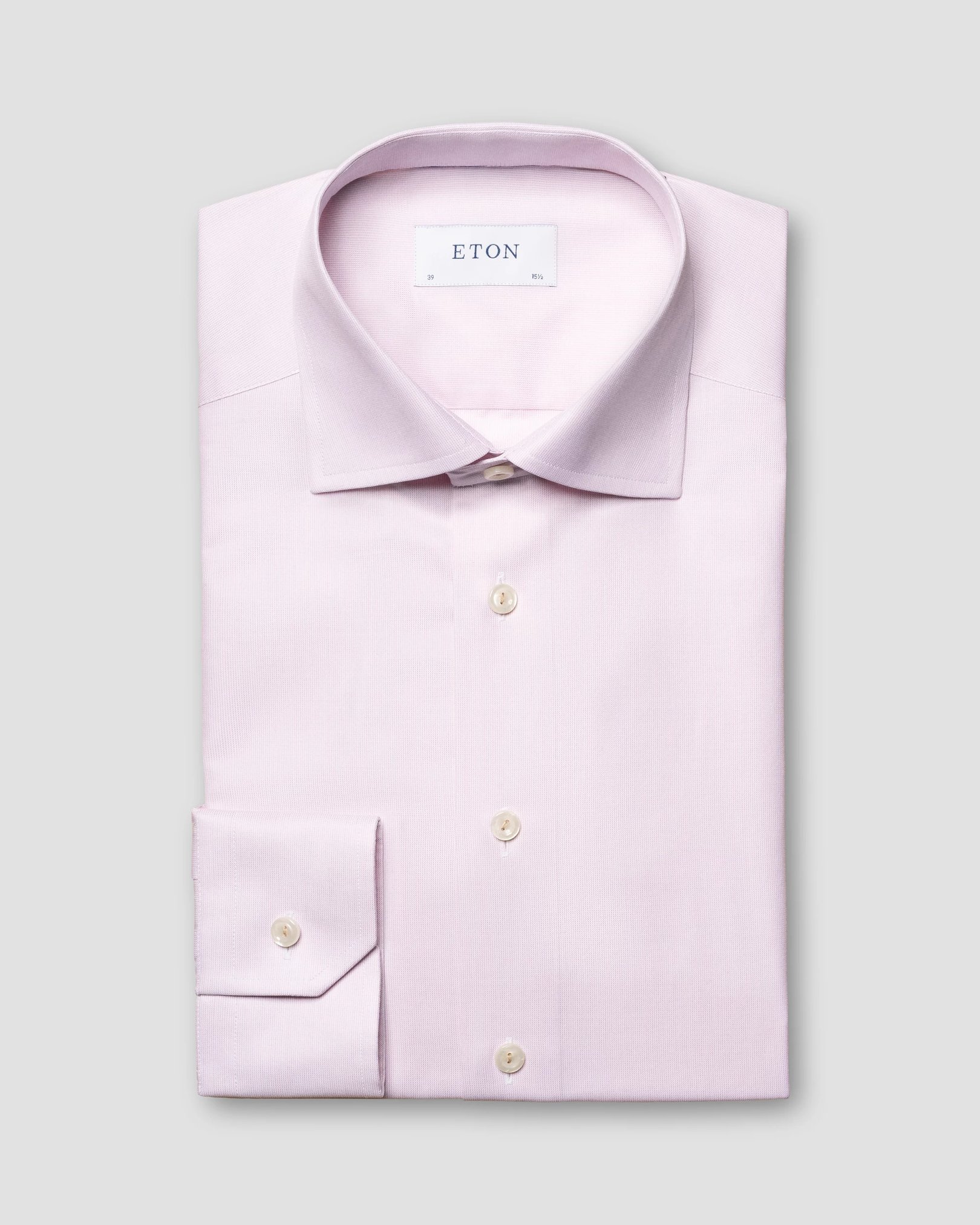 Eton - wrinkle free pink twill shirt