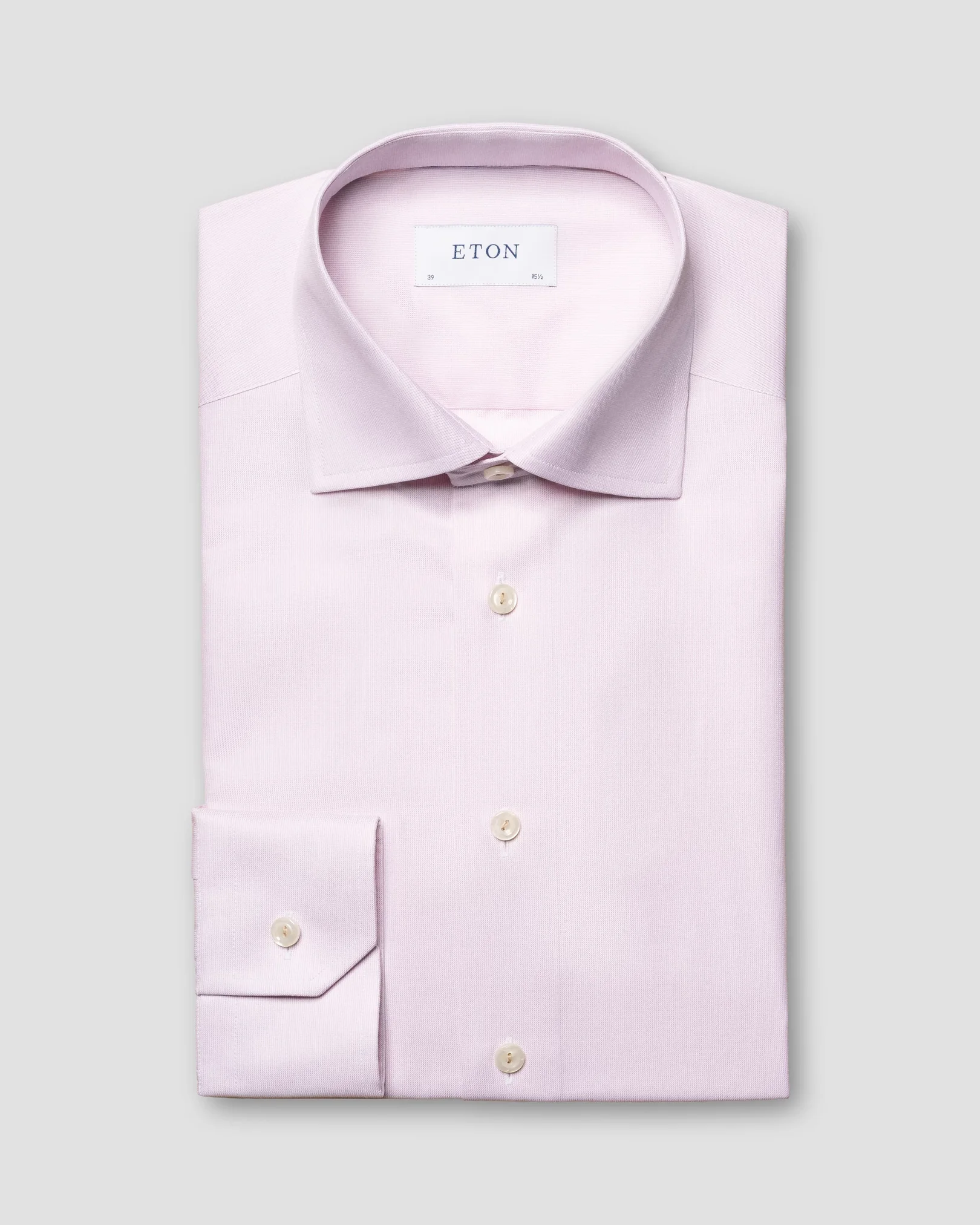 Eton - wrinkle free pink twill shirt