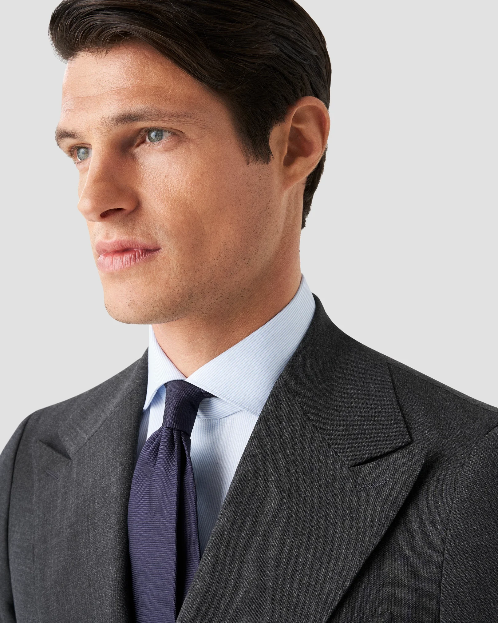 Eton - light blue cotton and tencel