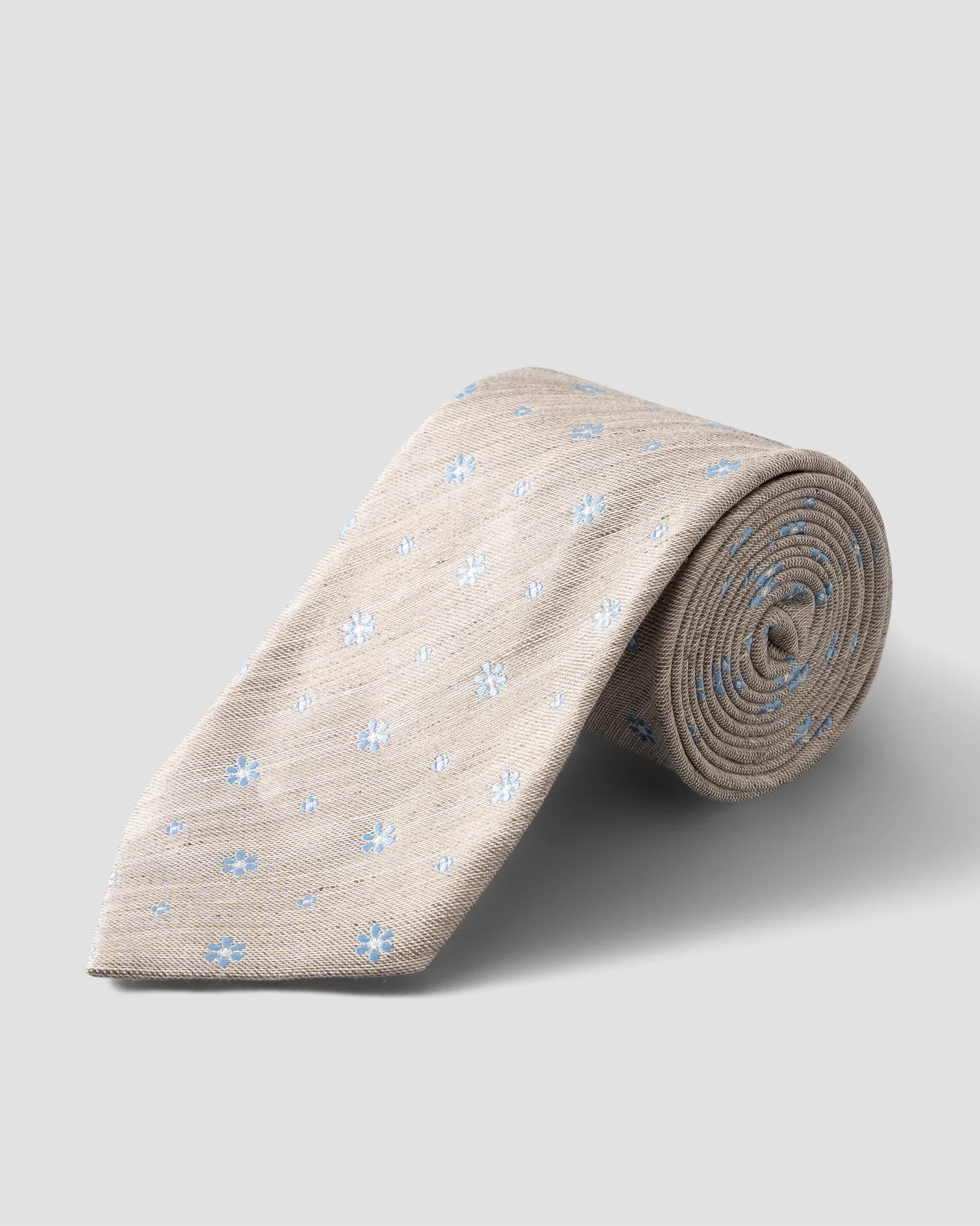 Eton - beige silk linen tie