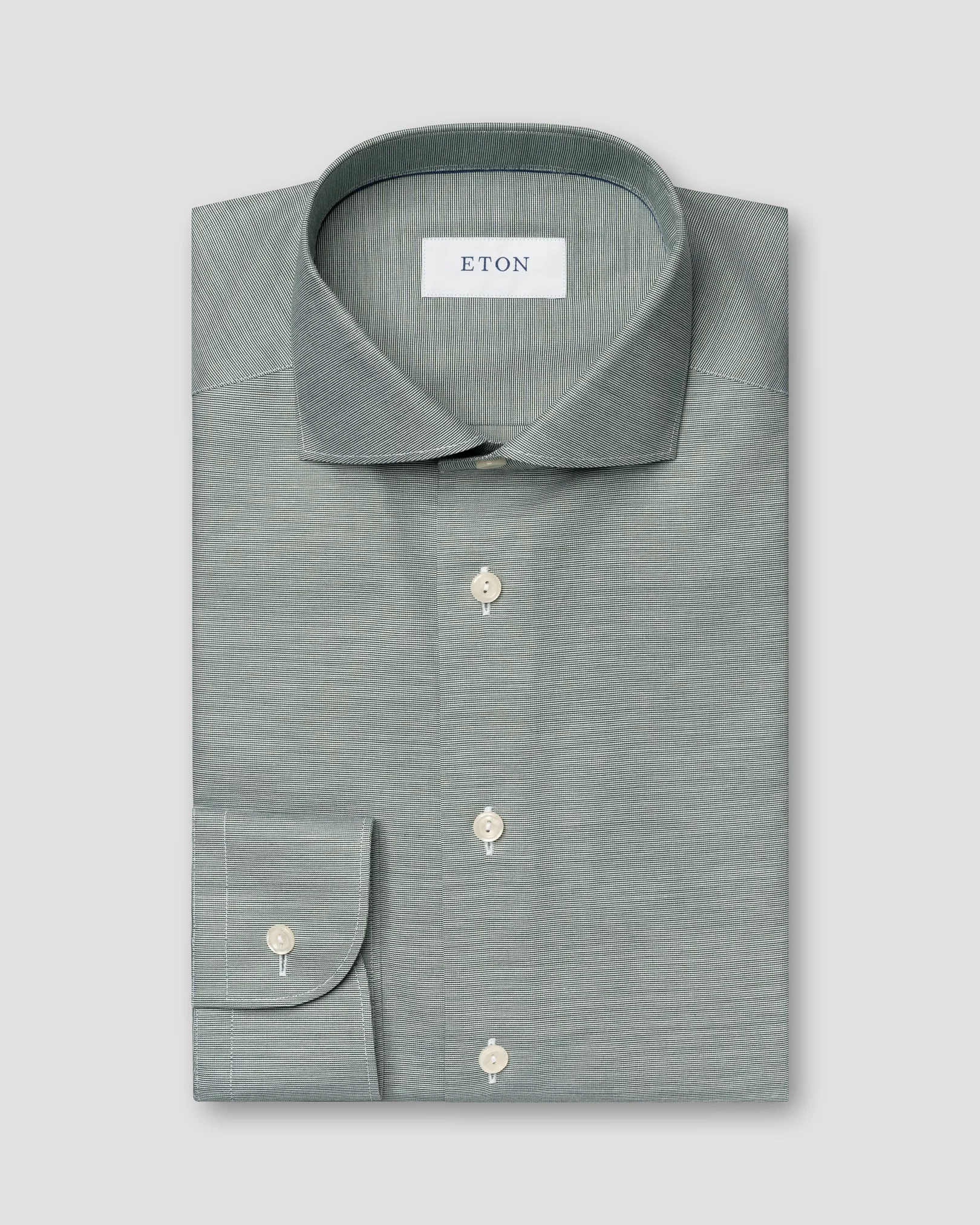 Eton - light green solid signature oxford shirt