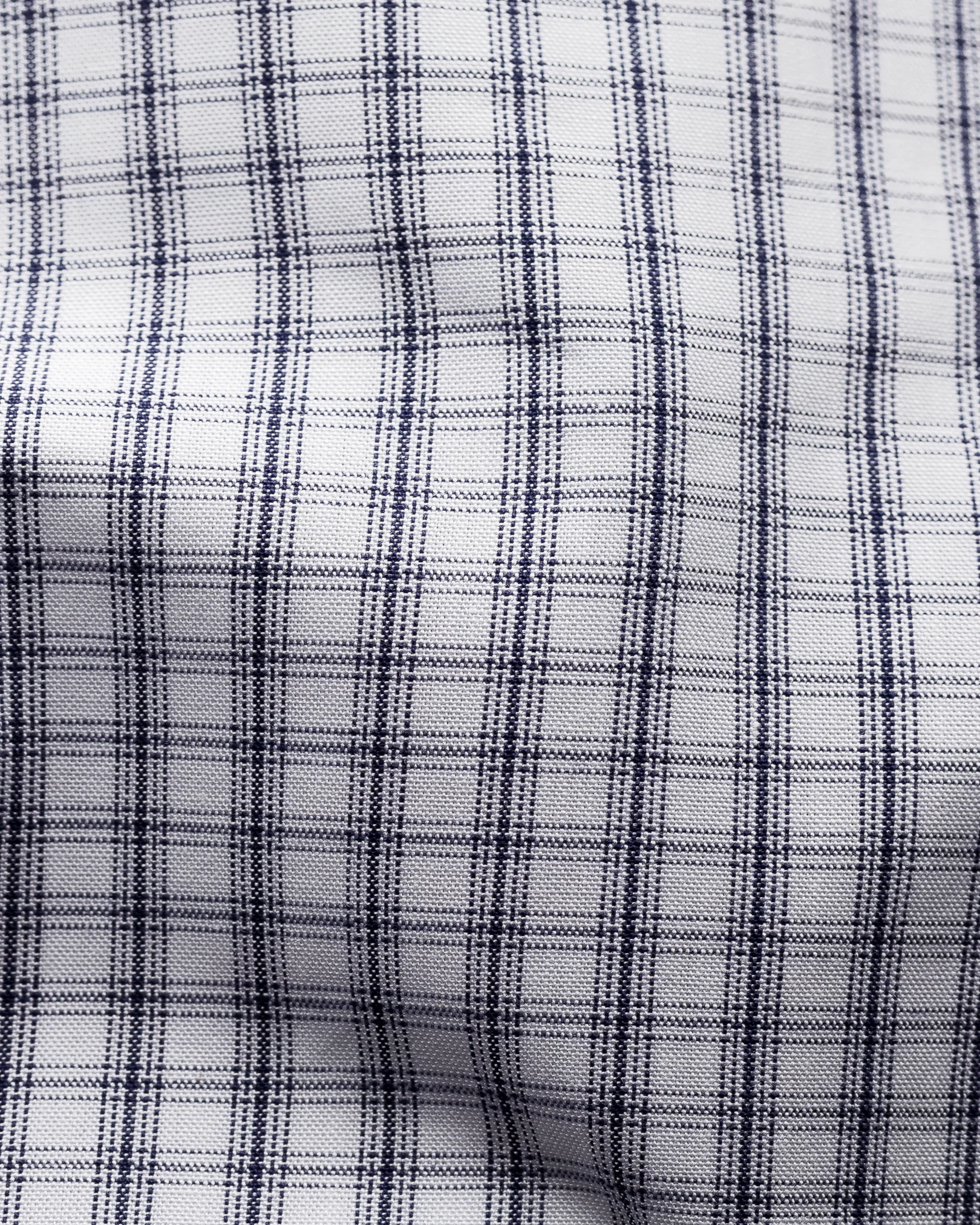 Eton - navy checks poplin shirt