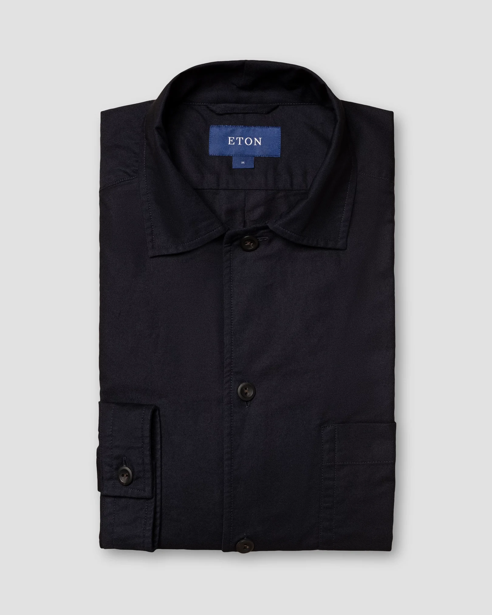 Eton - dark blue heavy oxford overshirt