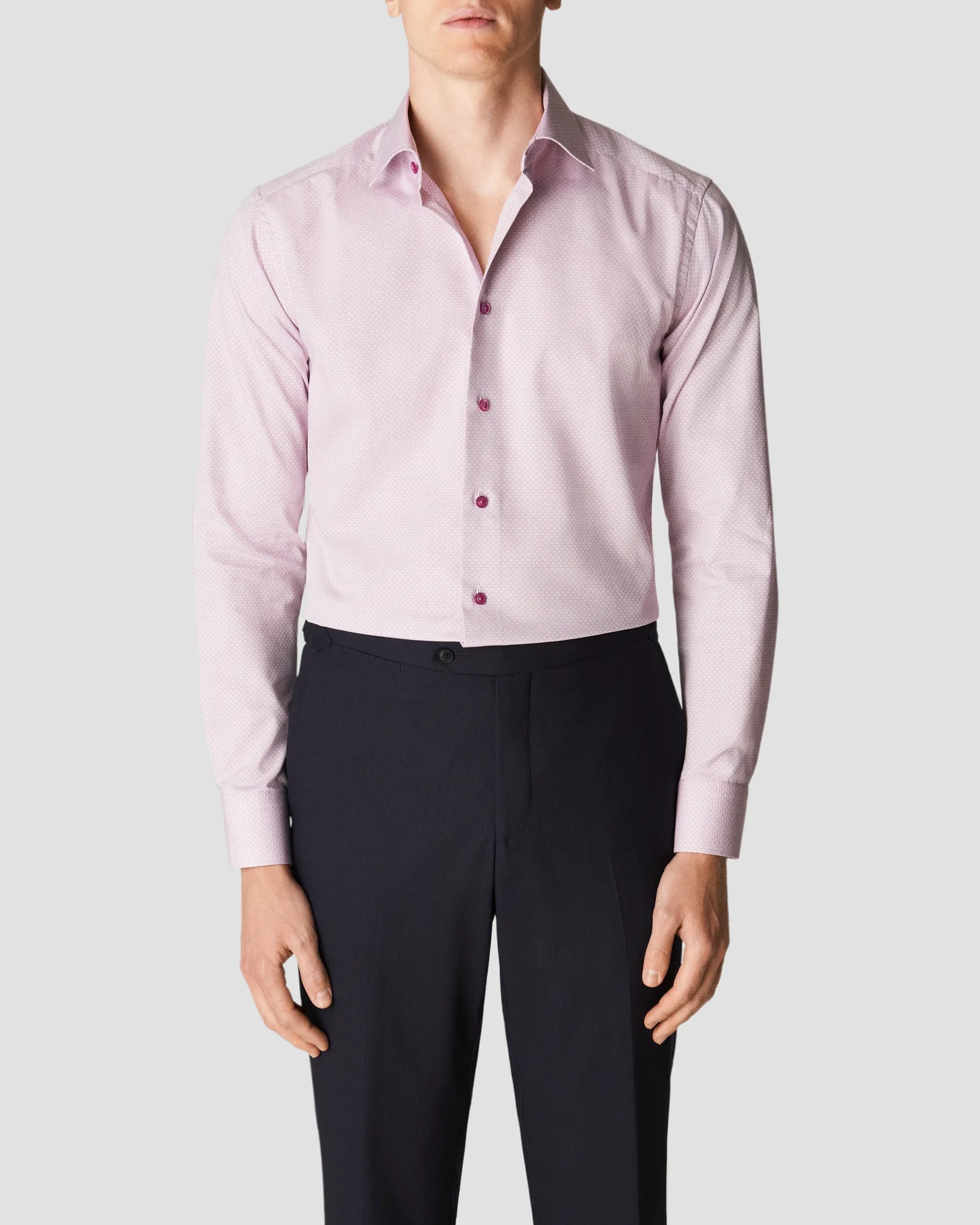 Eton - pink twill cut away single contemporary