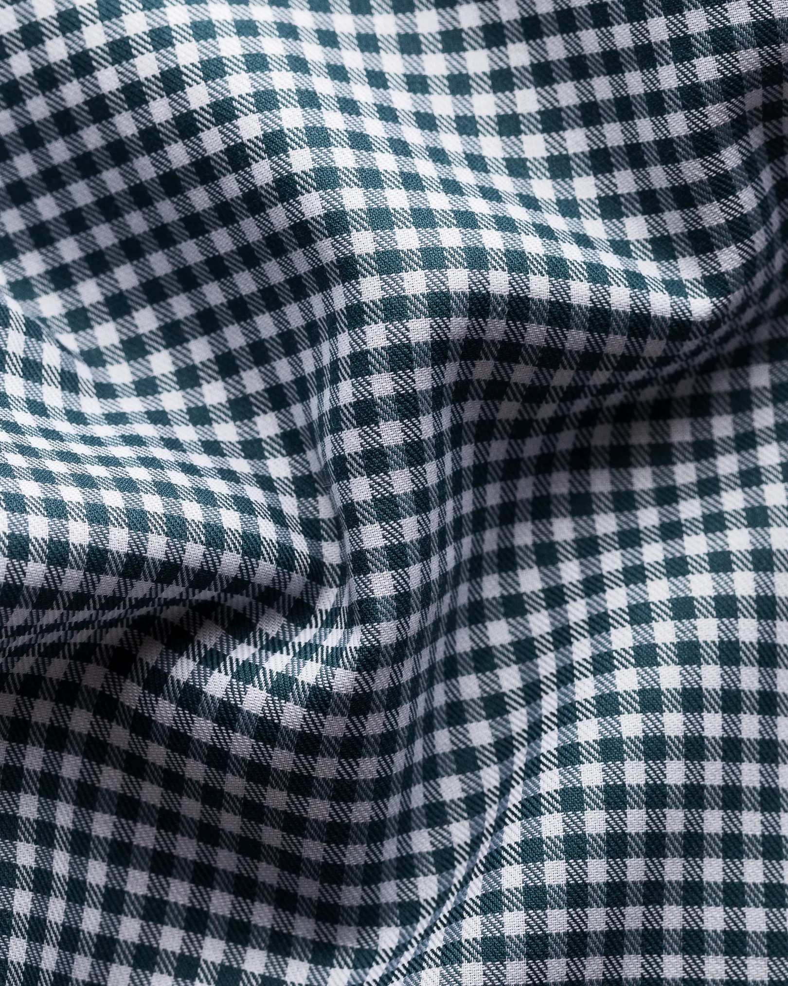 Eton - green checked flannel shirt