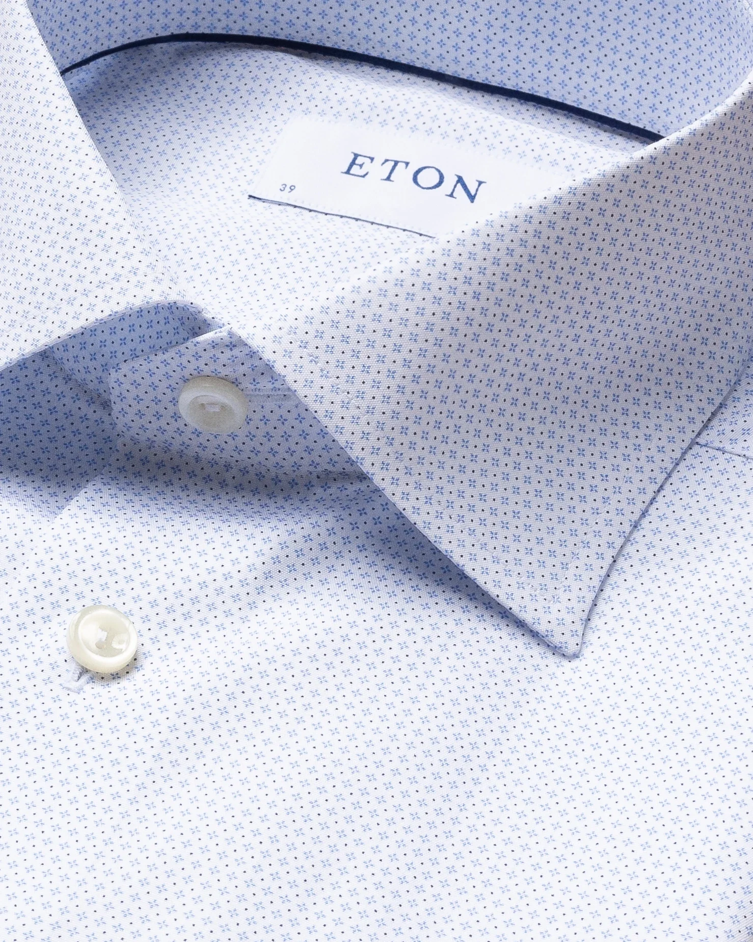 Eton - sky blue micro print shirt