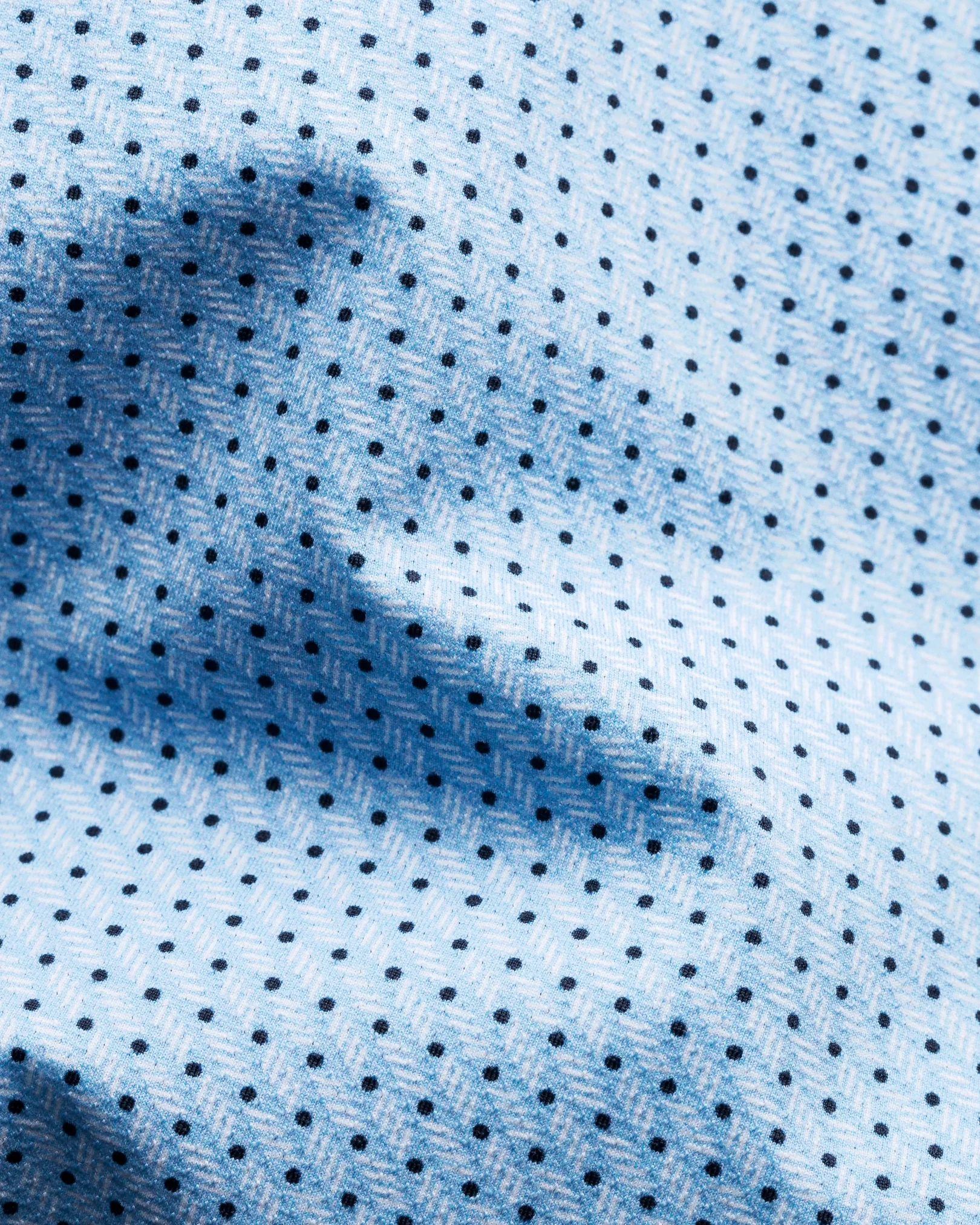 Eton - light blue 4 way stretch dotted