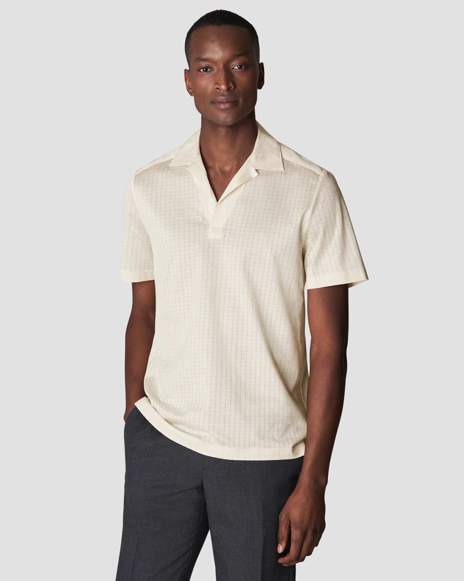 Eton - white jacquard knit