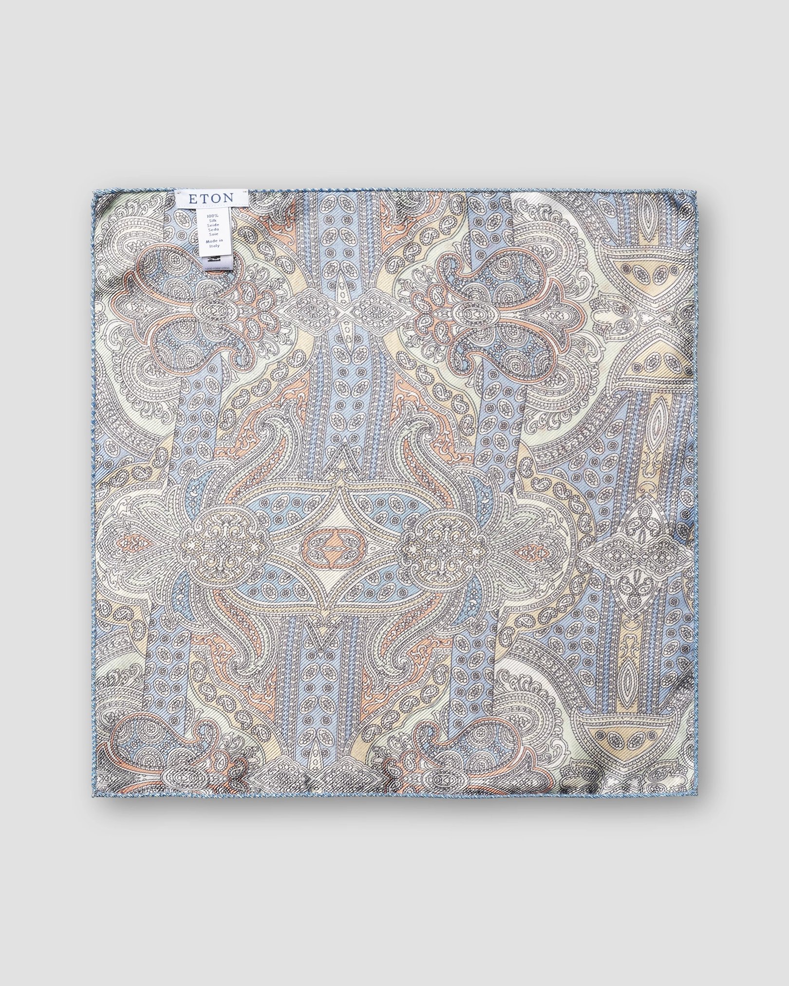 Eton - light blue four sided pocket square